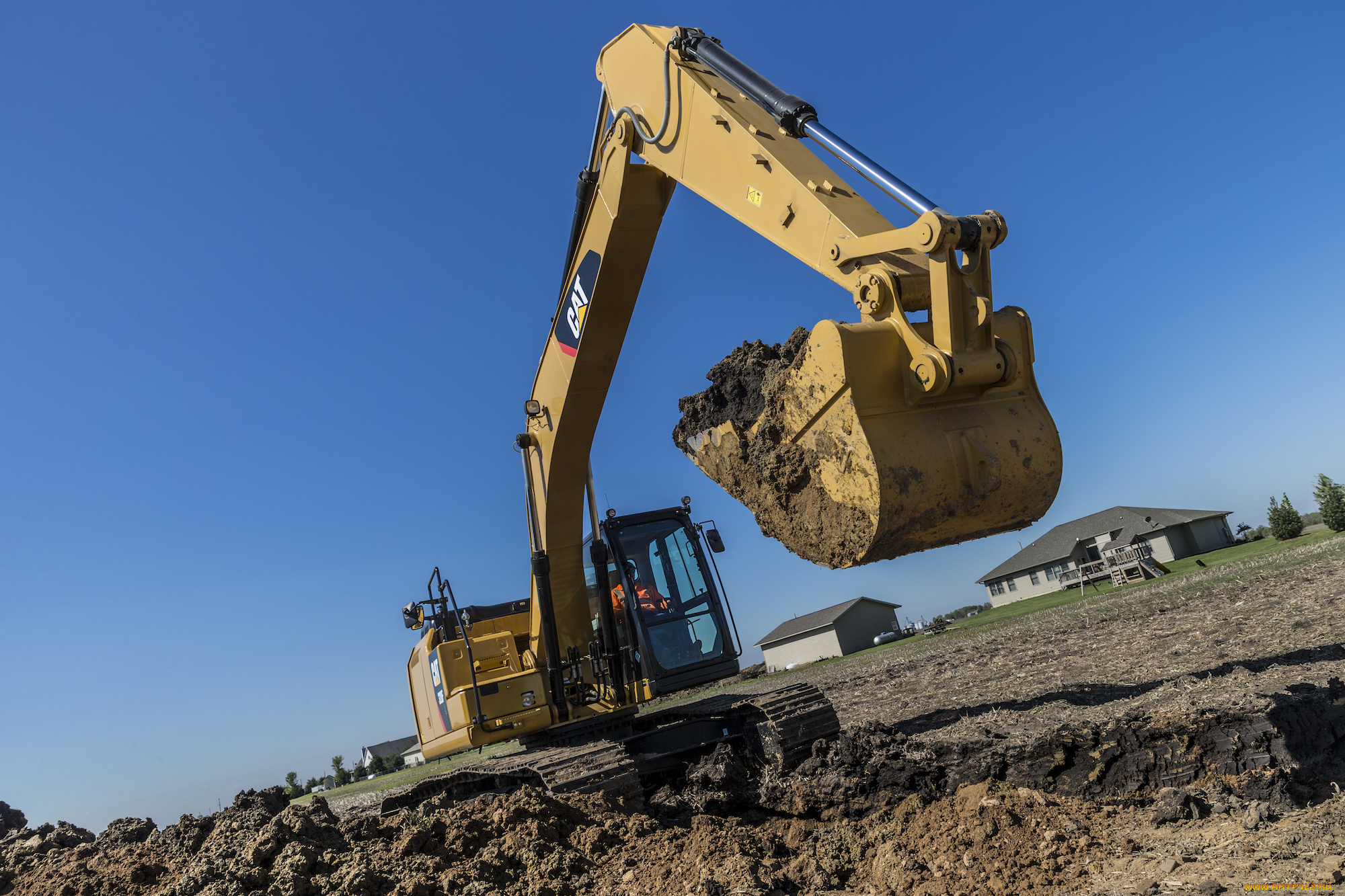 техника, экскаваторы, caterpillar