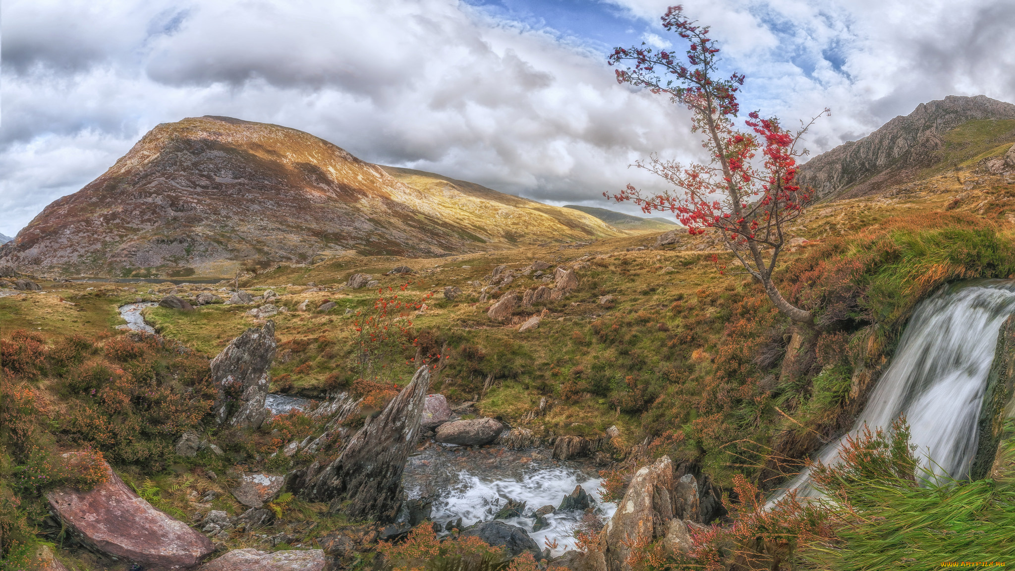 природа, водопады, водопад, река