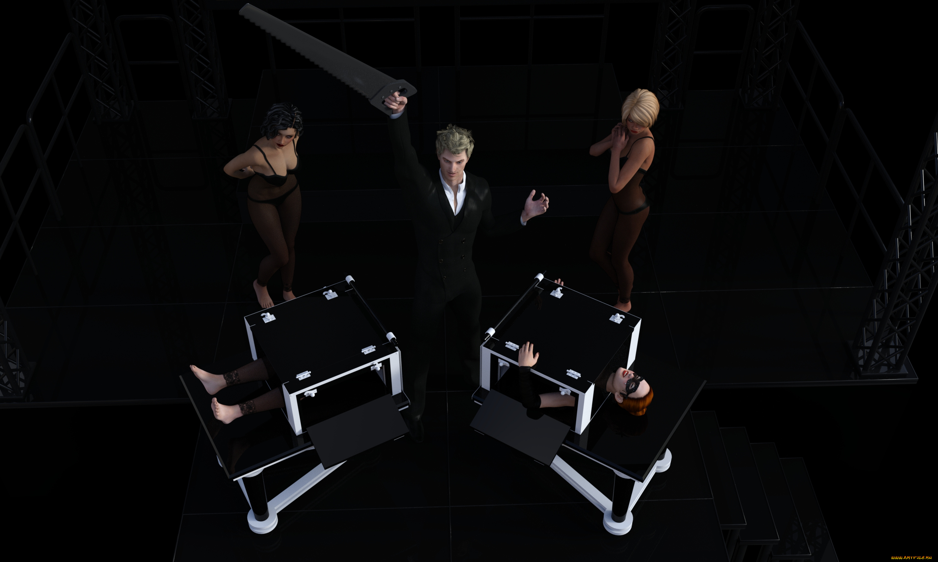 3д, графика, люди, , people, девушки, взгляд, фон