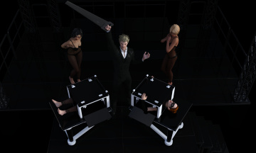 Картинка 3д+графика люди+ people девушки взгляд фон