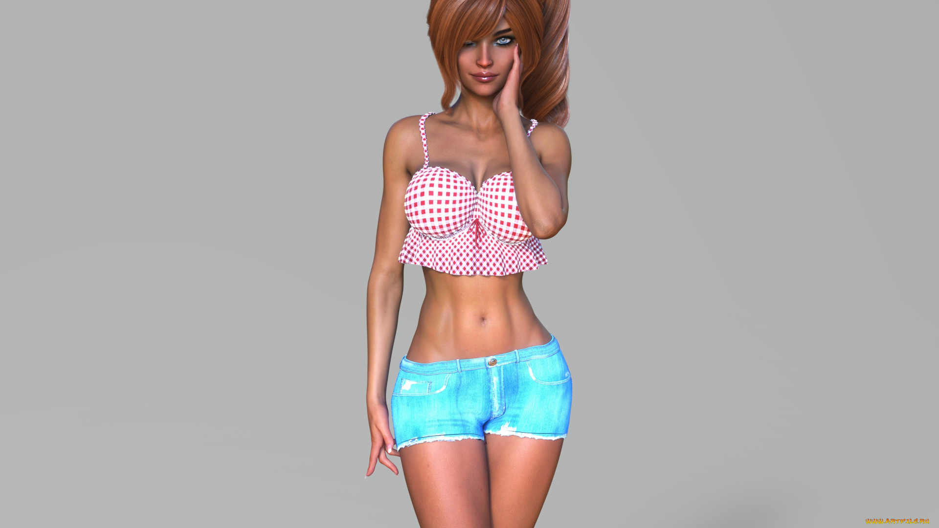 3д, графика, люди, , people, девушка, взгляд, фон