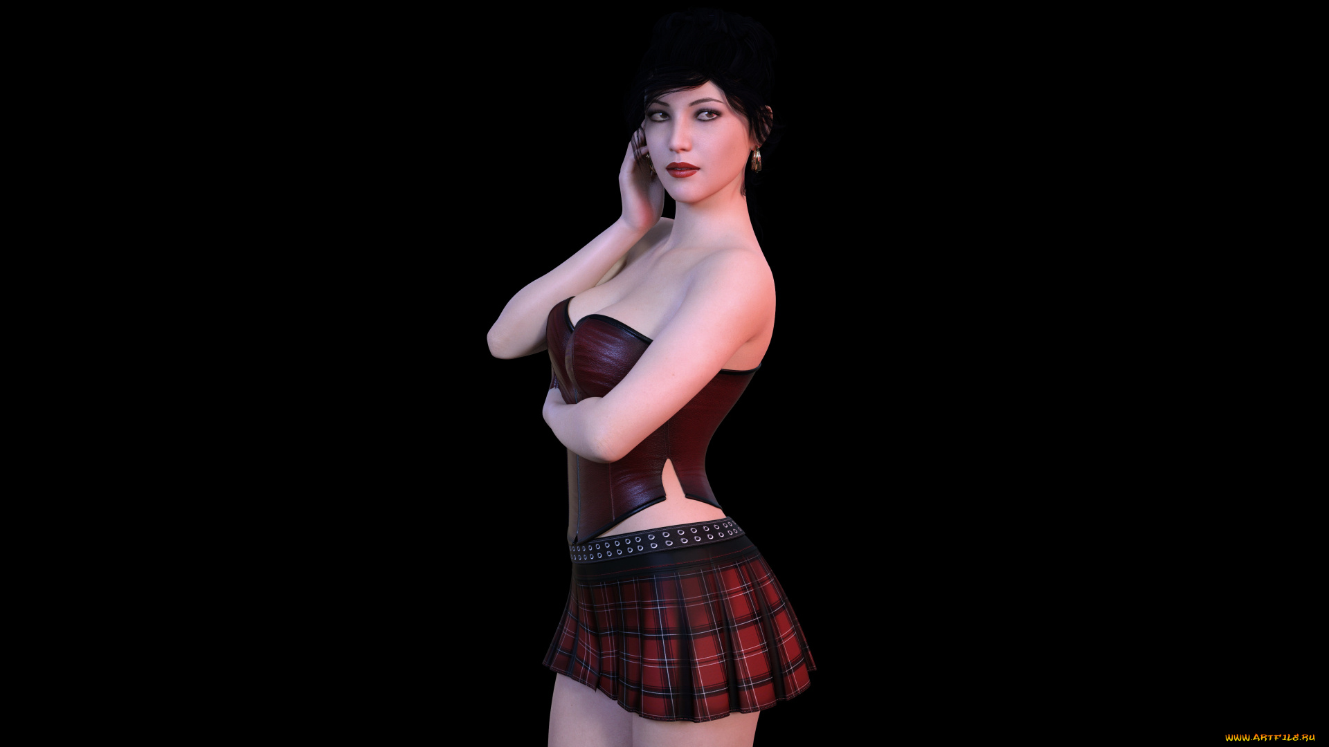 3д, графика, люди, , people, девушка, взгляд, фон