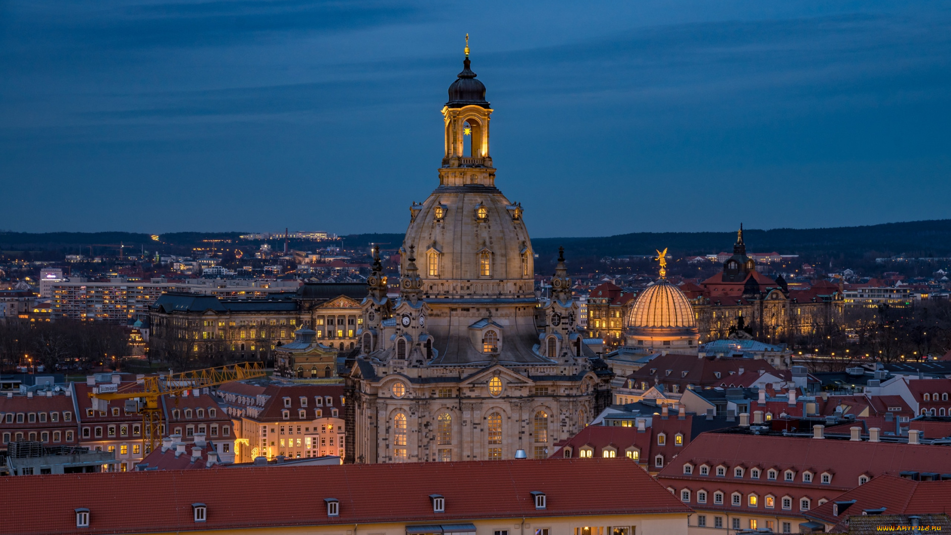города, дрезден, , германия, frauenkirche