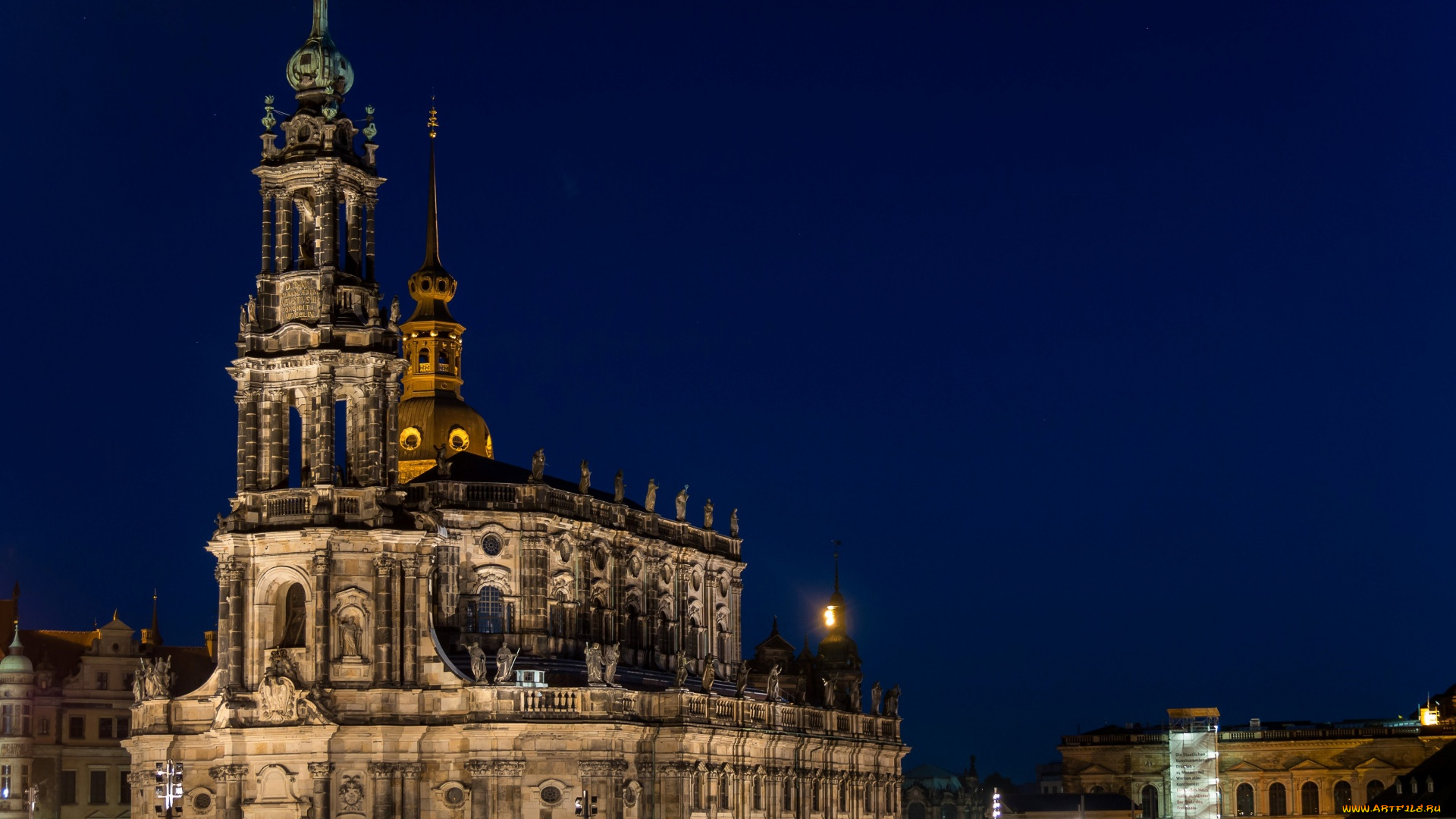 города, дрезден, , германия, hofkirche
