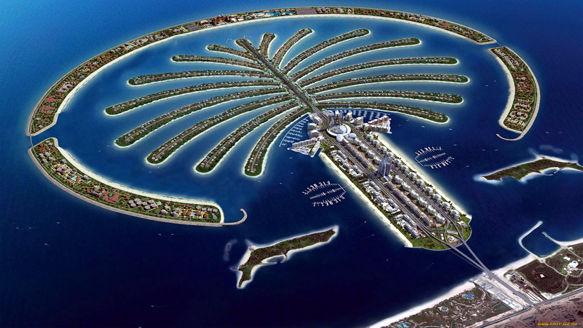города, дубай, , оаэ, palm, jumeirah