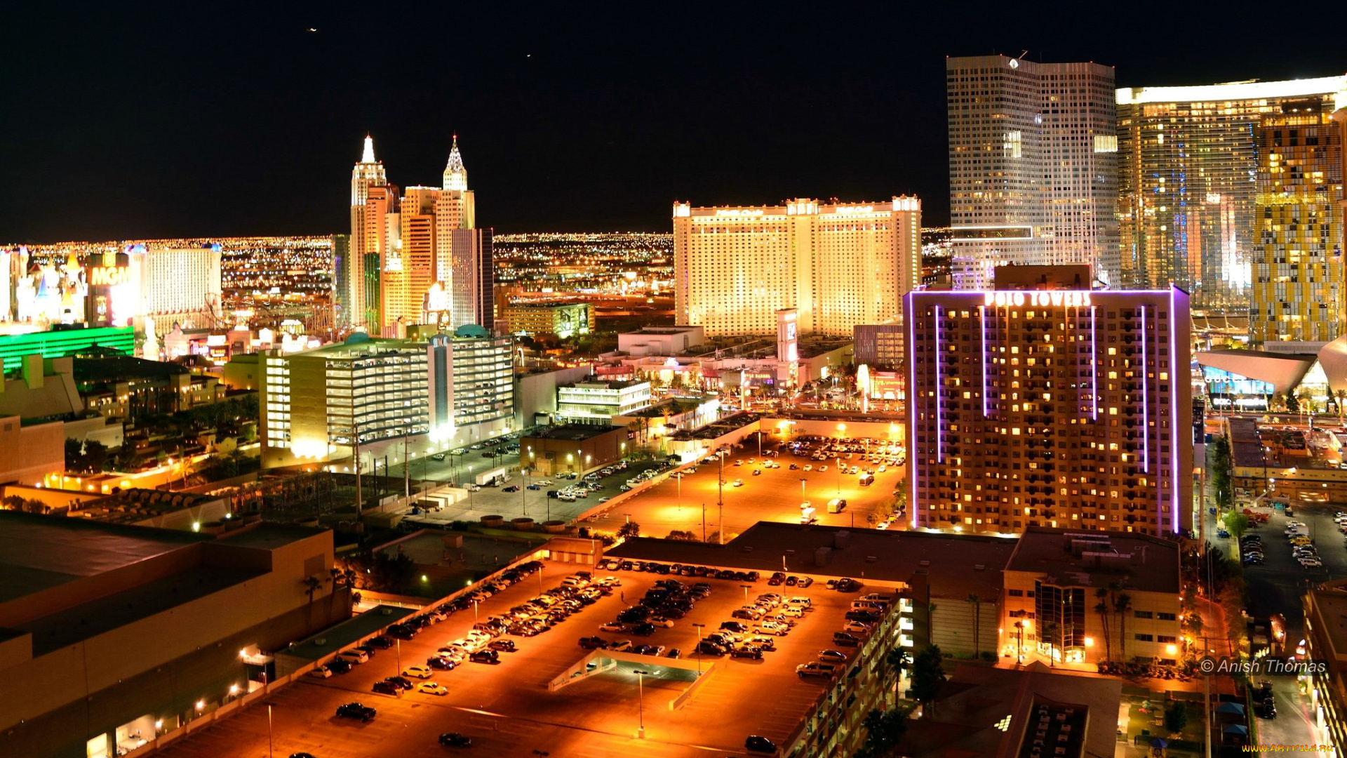 города, лас-вегас, , сша, панорама