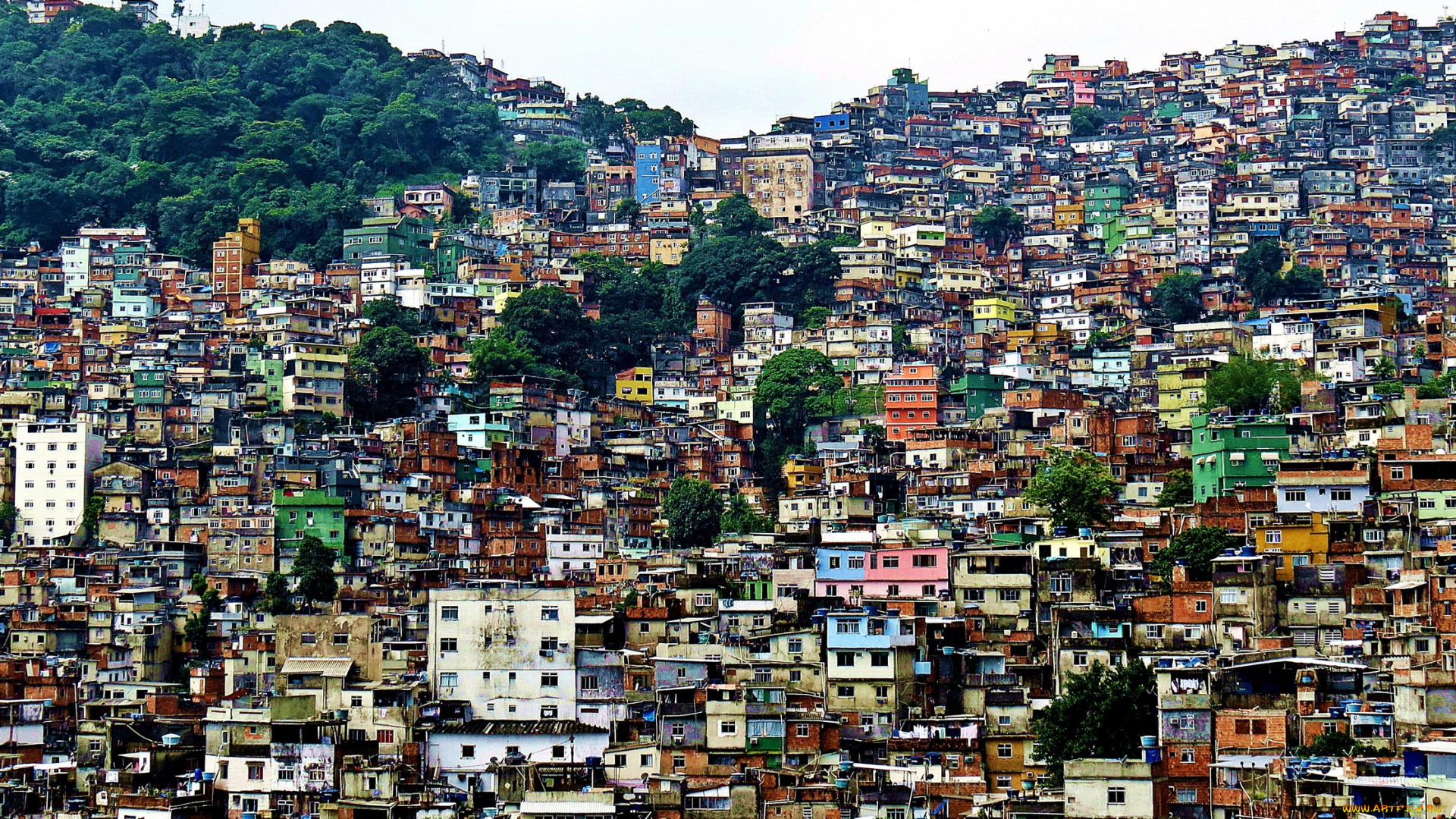 города, рио-де-жанейро, , бразилия, фавелы