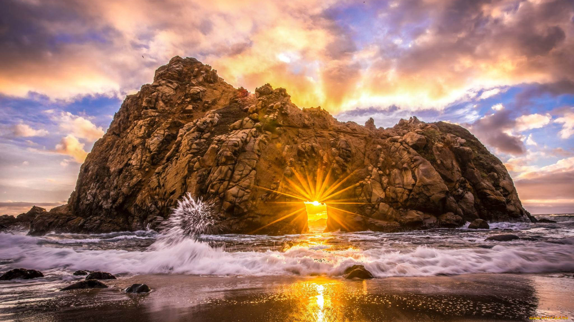 природа, побережье, простор