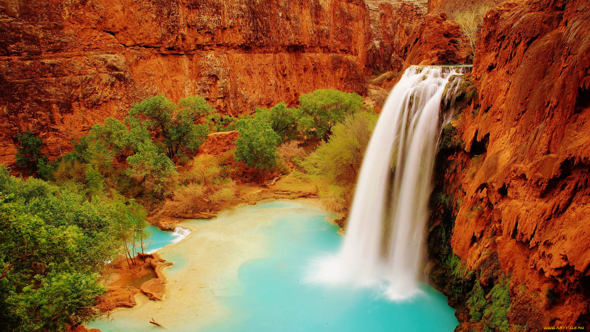 природа, водопады, простор