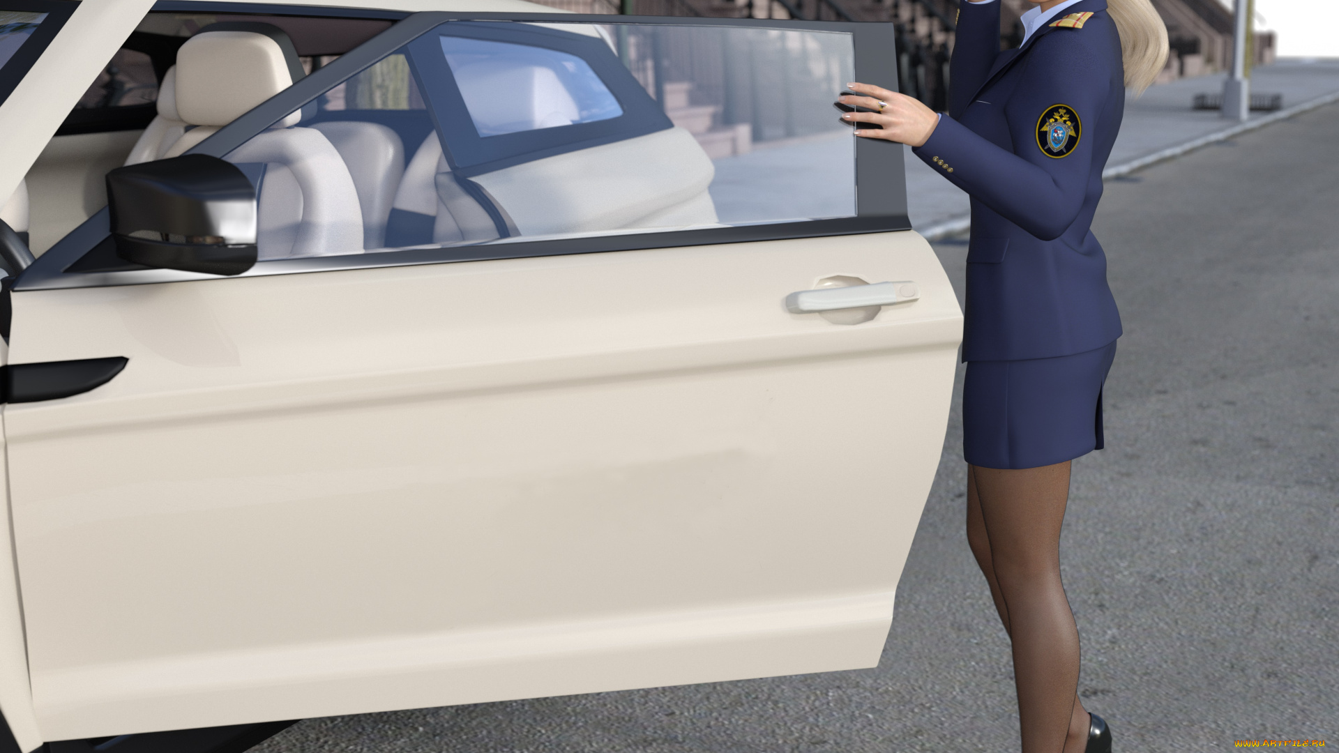 she, wolf, 3д, графика, фантазия, , fantasy, девушка, взгляд, фон