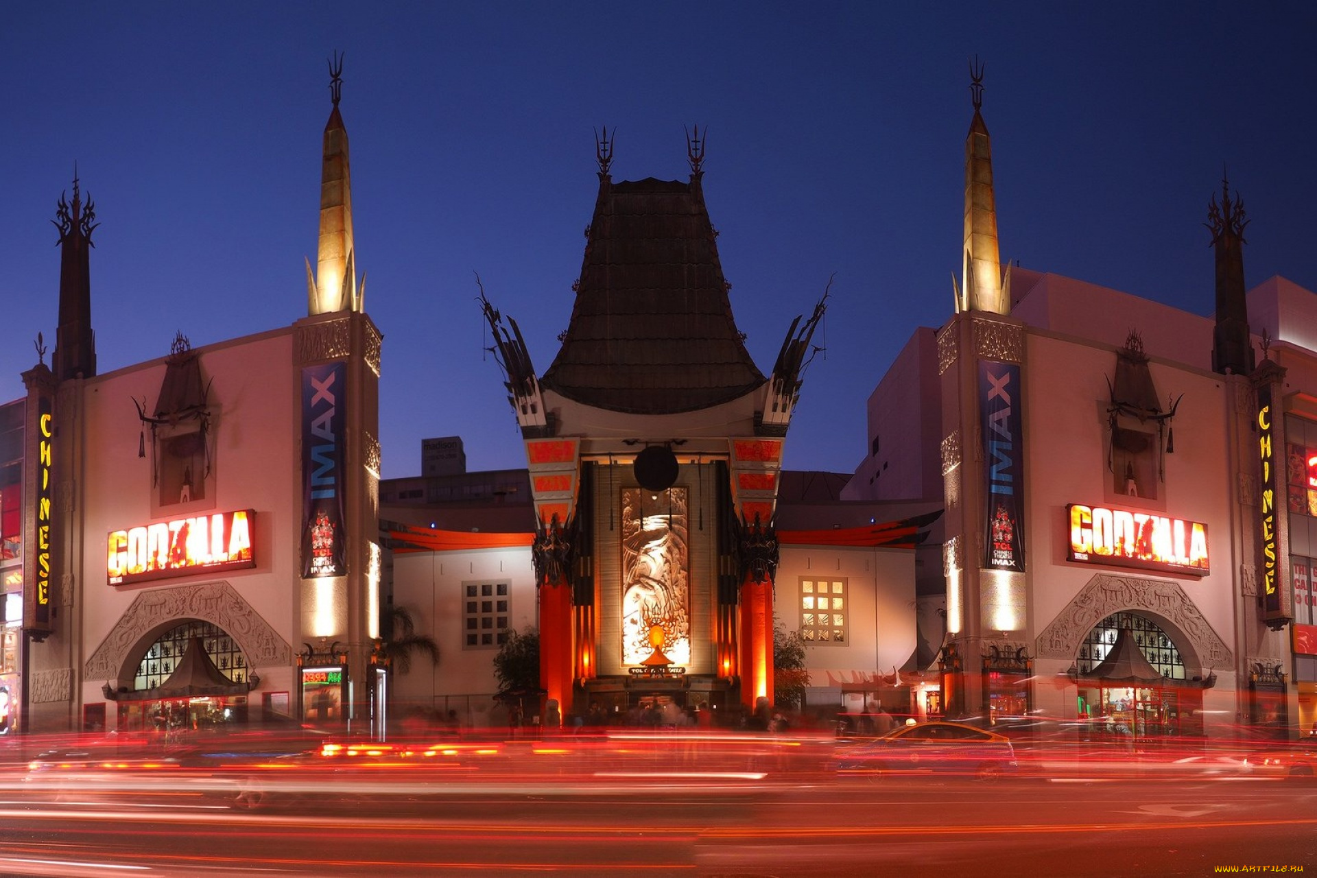 города, лос-анджелес, , сша, огни, здания, вечер