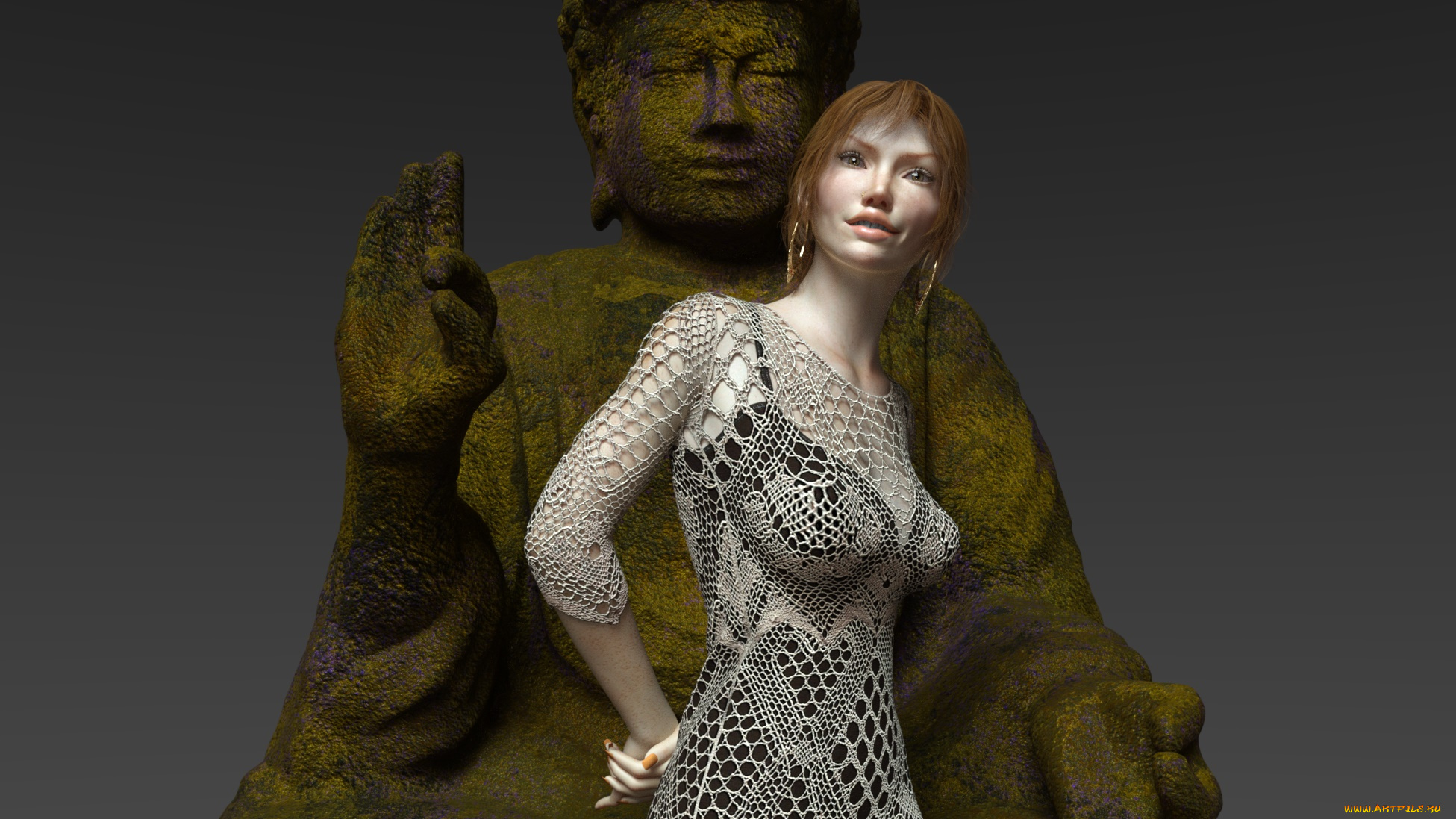 3д, графика, люди, , people, девушка, взгляд, фон