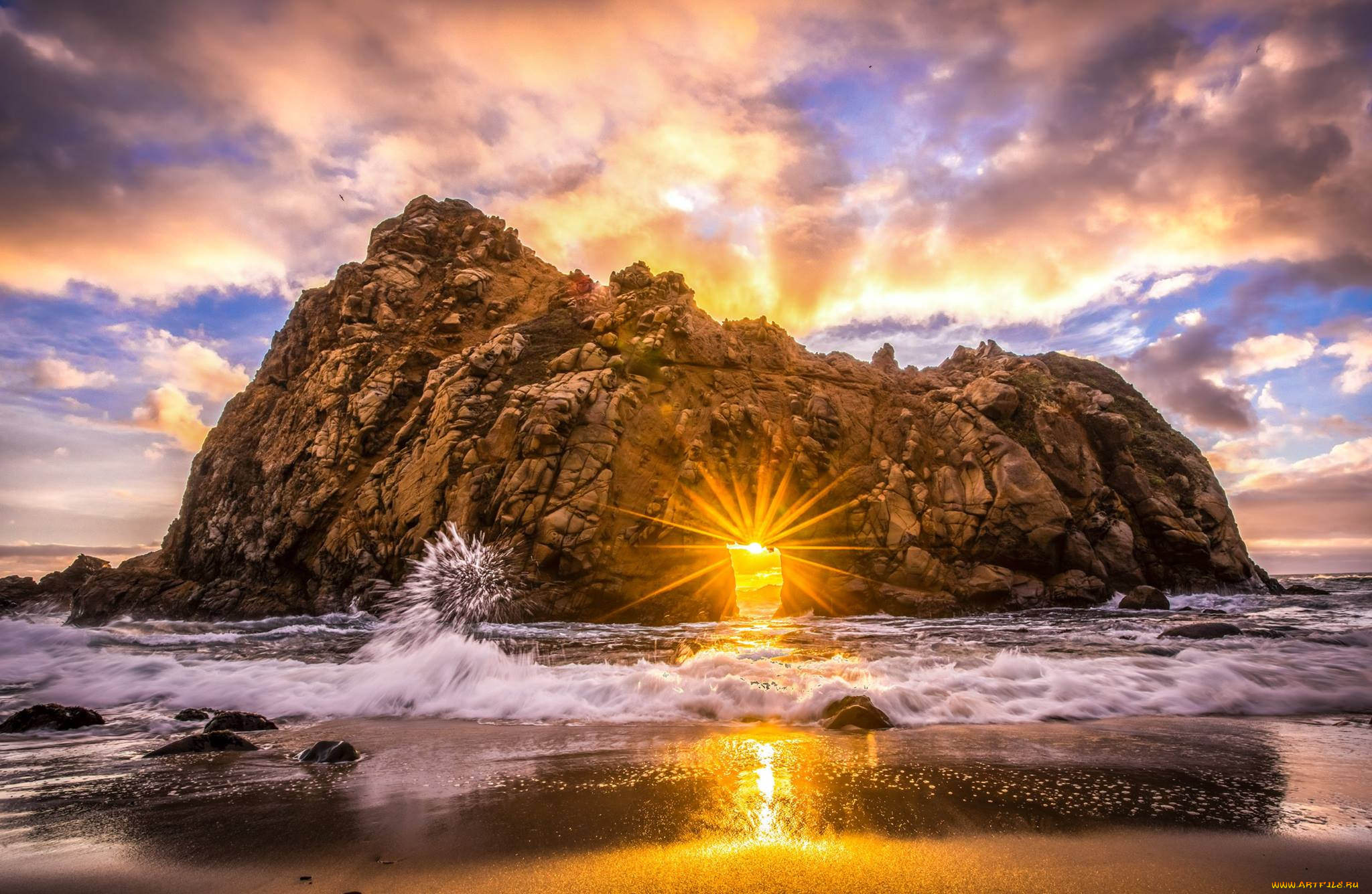 природа, побережье, простор