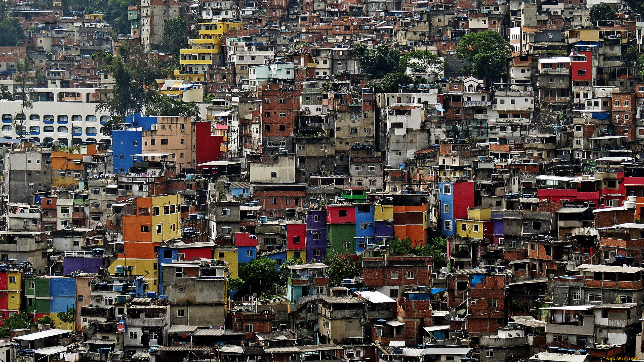 города, рио-де-жанейро, , бразилия, фавелы