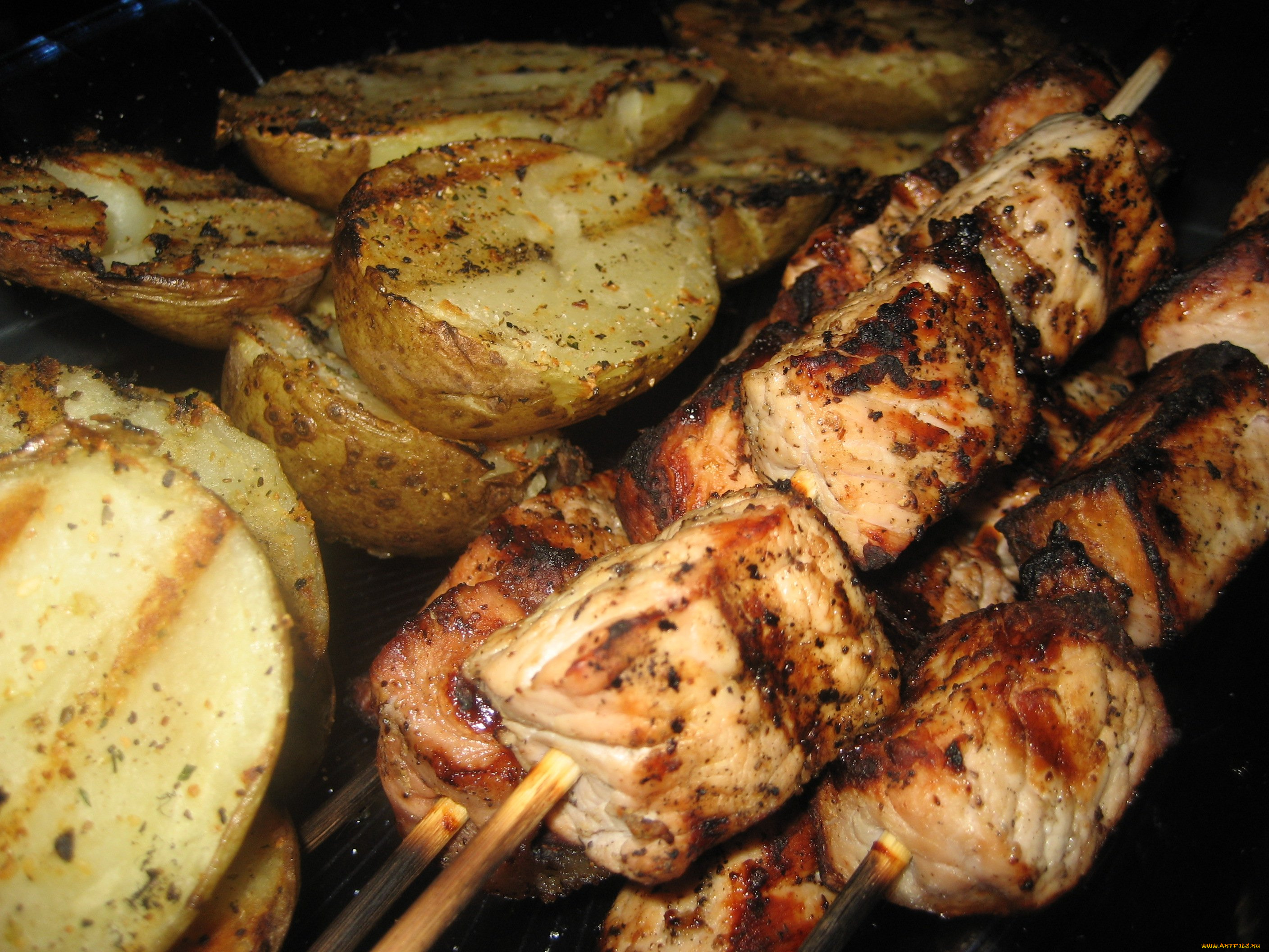 еда, шашлык, , барбекю, картофель, мясо