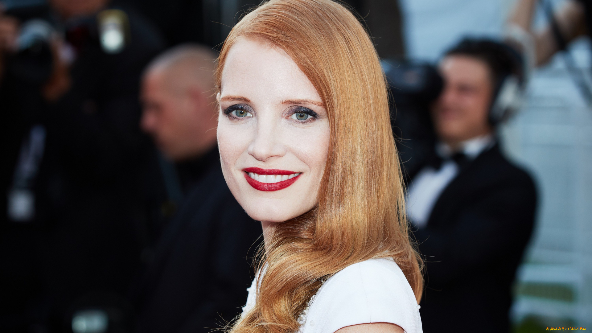 девушки, jessica, chastain, актриса, рыжая, лицо