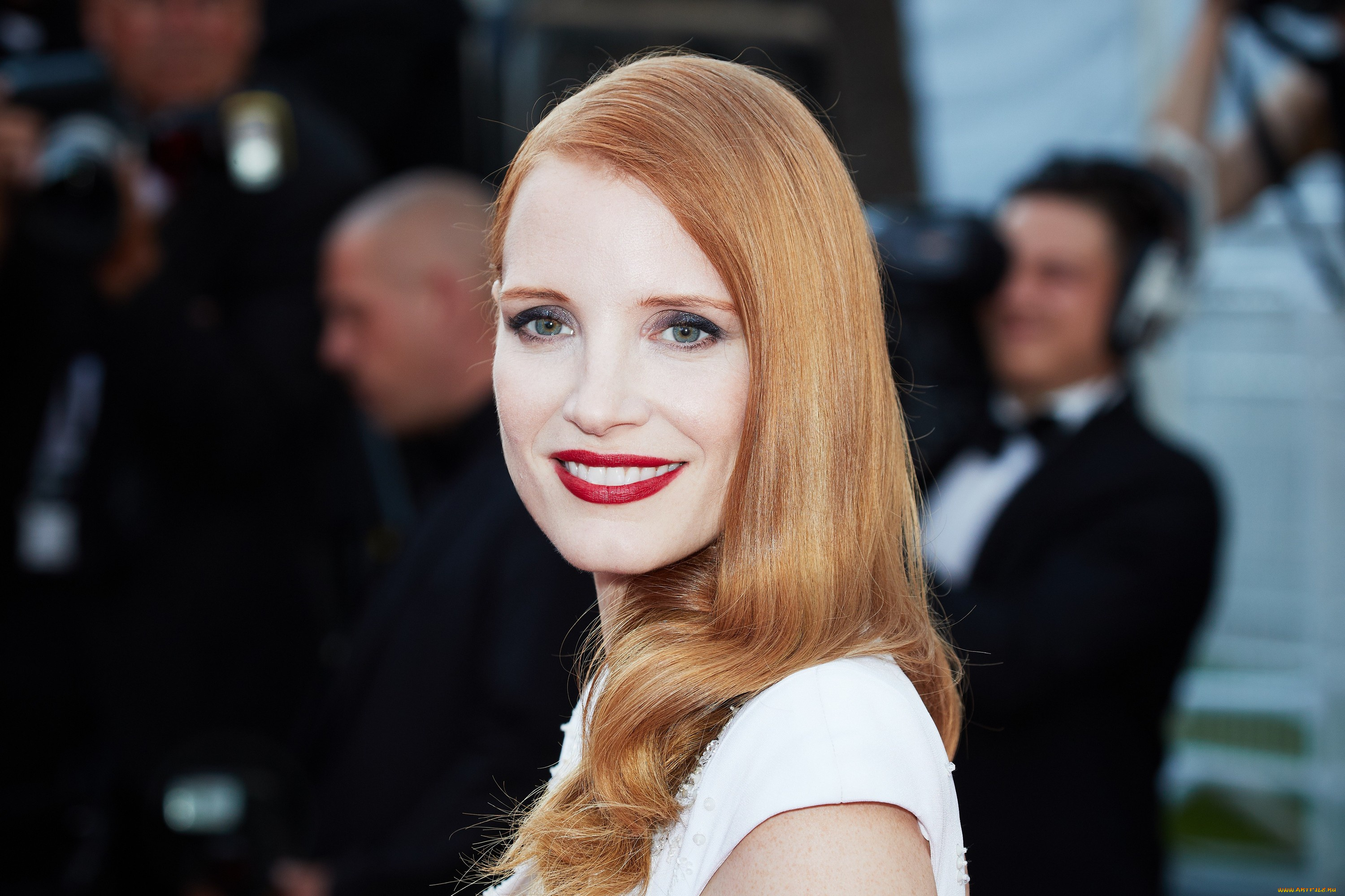 девушки, jessica, chastain, актриса, рыжая, лицо
