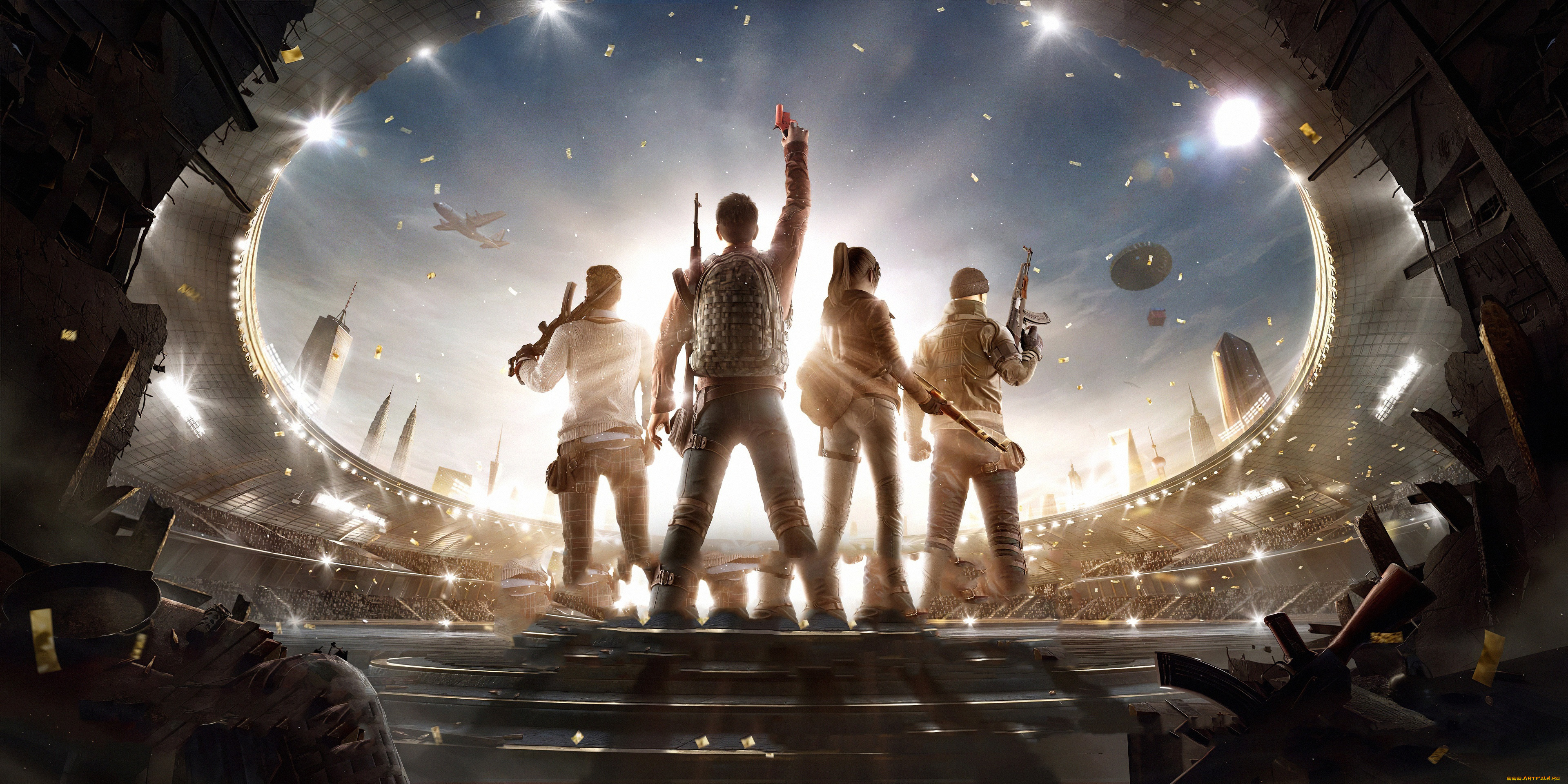 видео, игры, playerunknown`s, battlegrounds, playerunknown's, battlegrounds, солдаты, оружие, арена