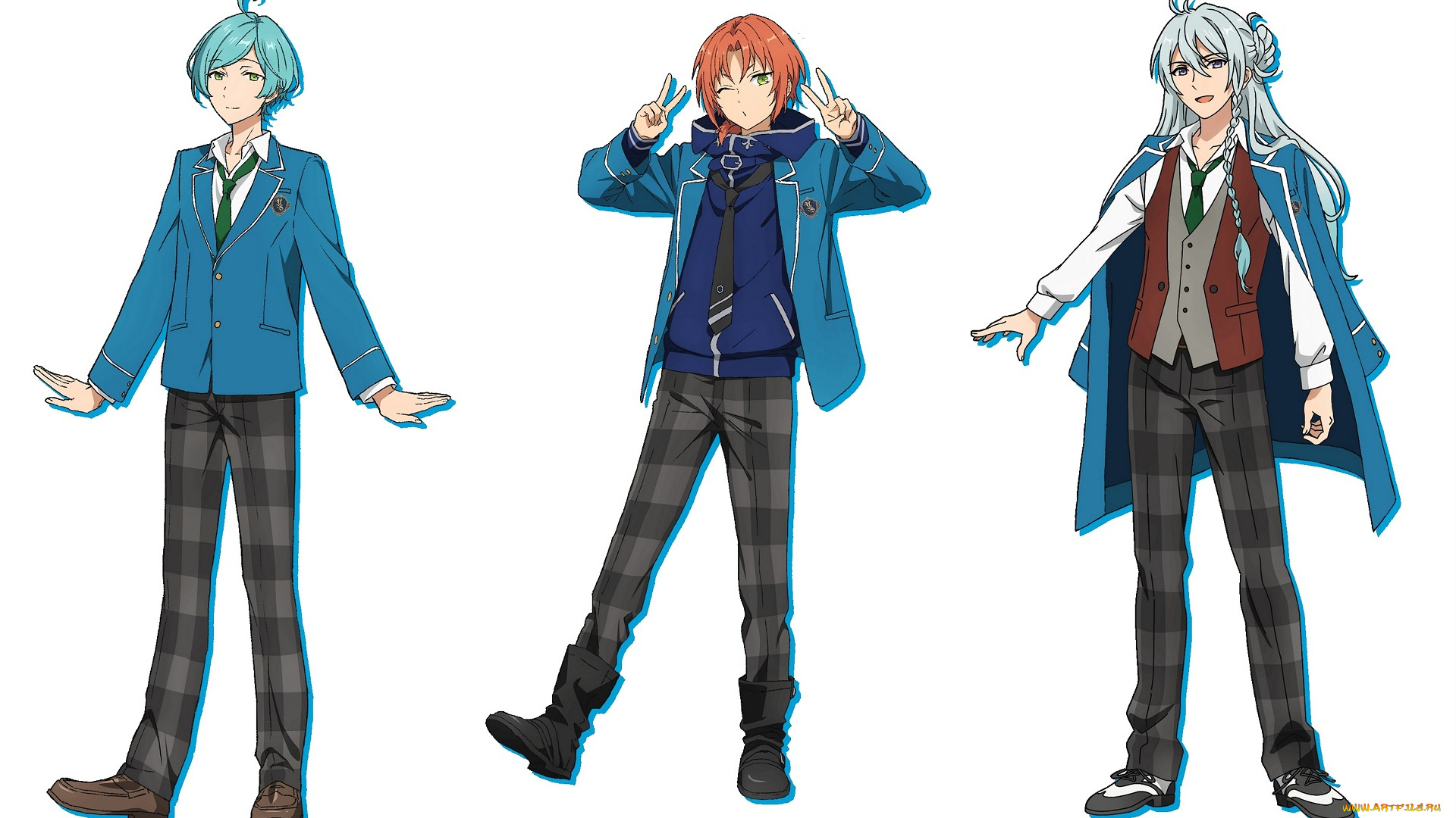 аниме, ensemble, stars, ансамбль, звёзд