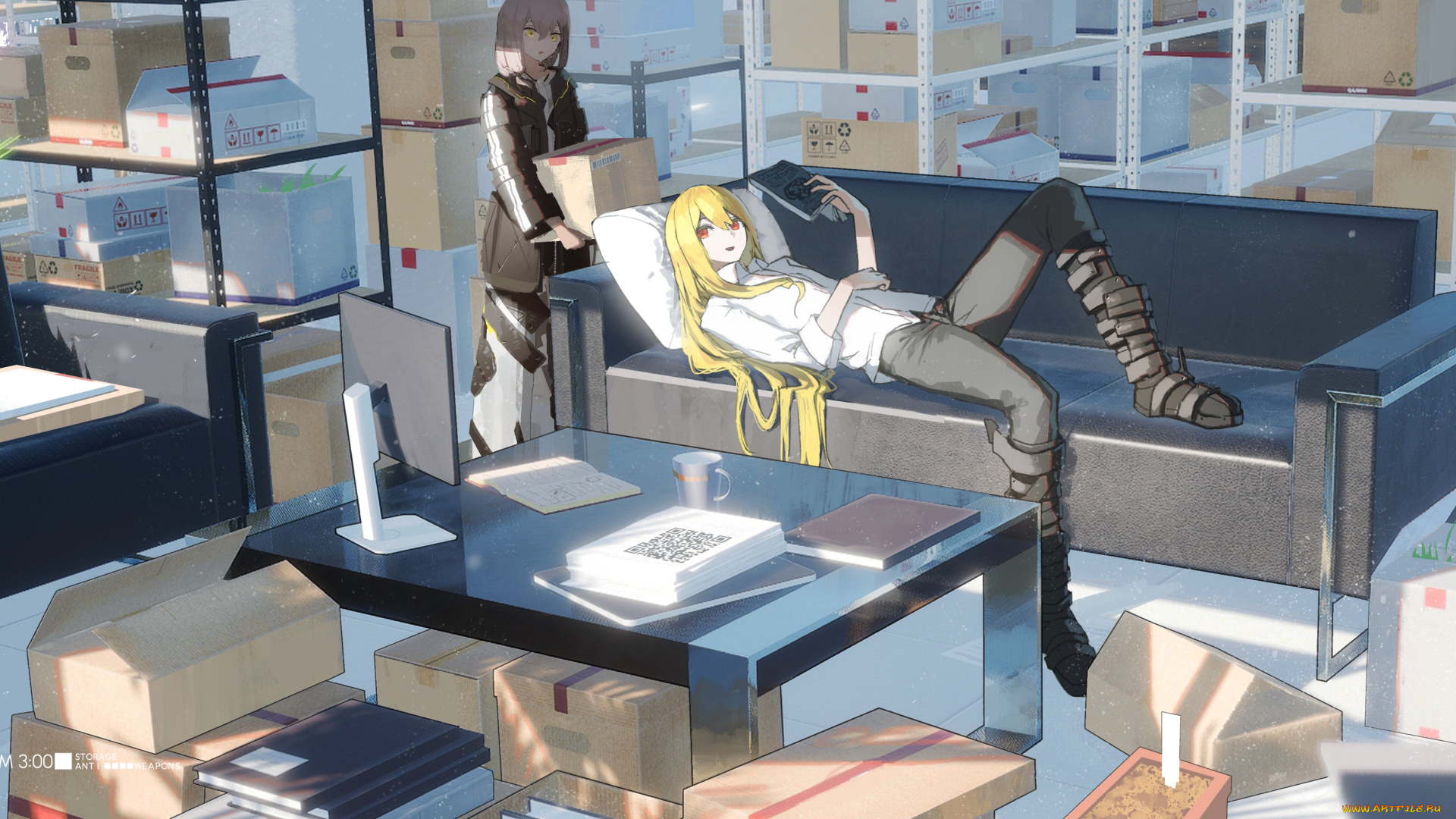 аниме, город, , улицы, , интерьер, , здания, девушка