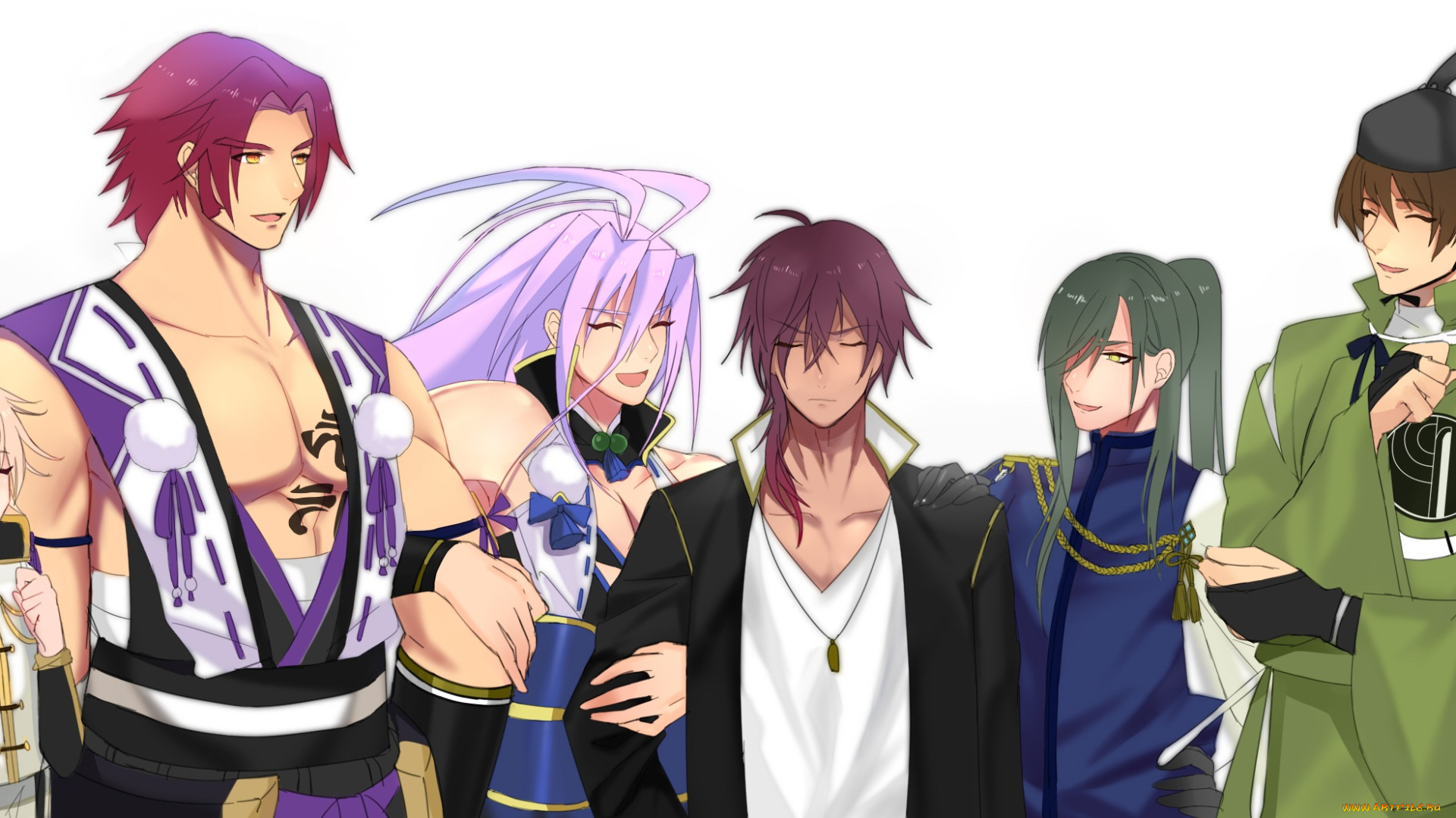 аниме, touken, ranbu, танец, мечей