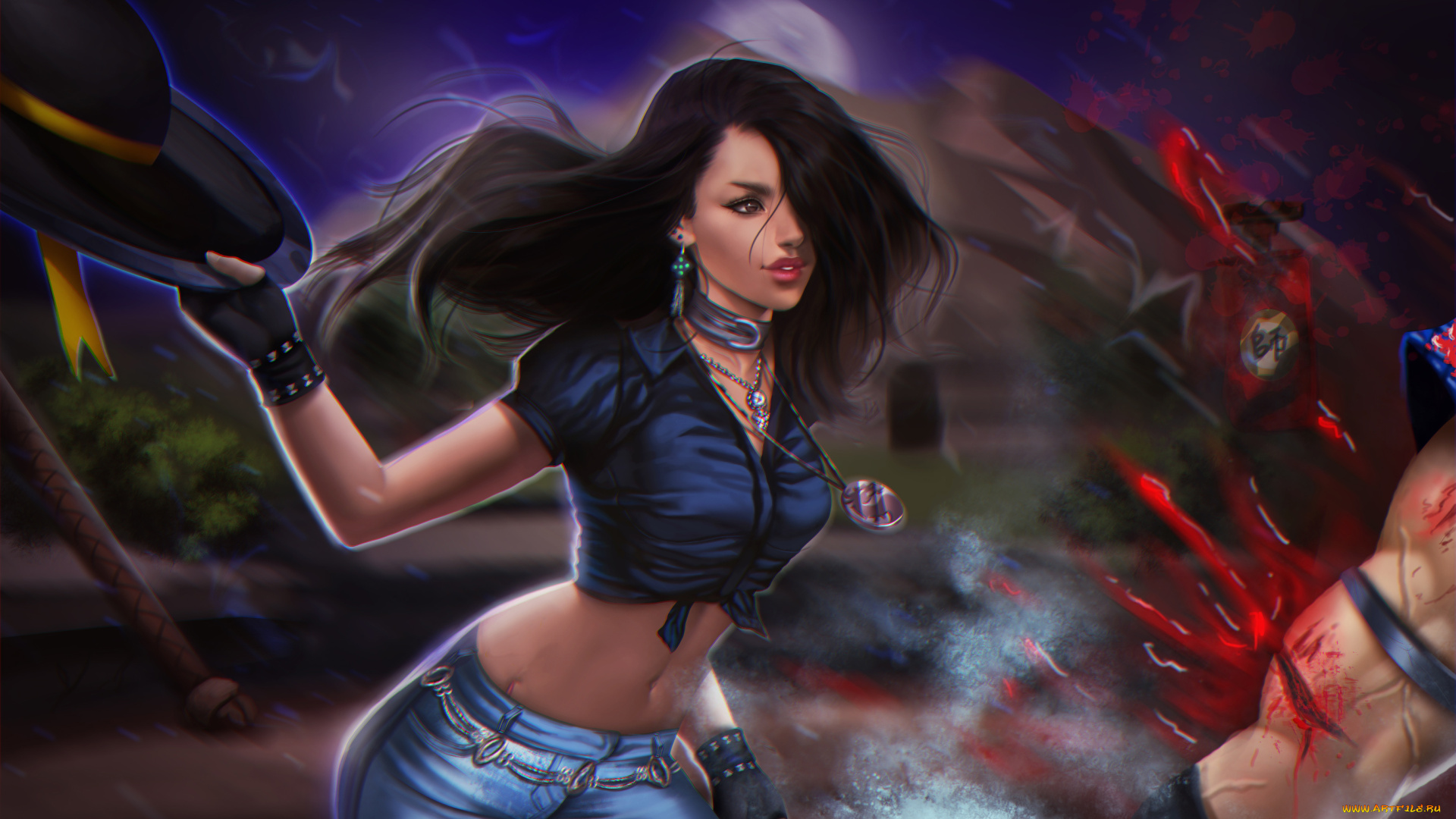 видео, игры, mortal, kombat, девушка, фон, шляпа