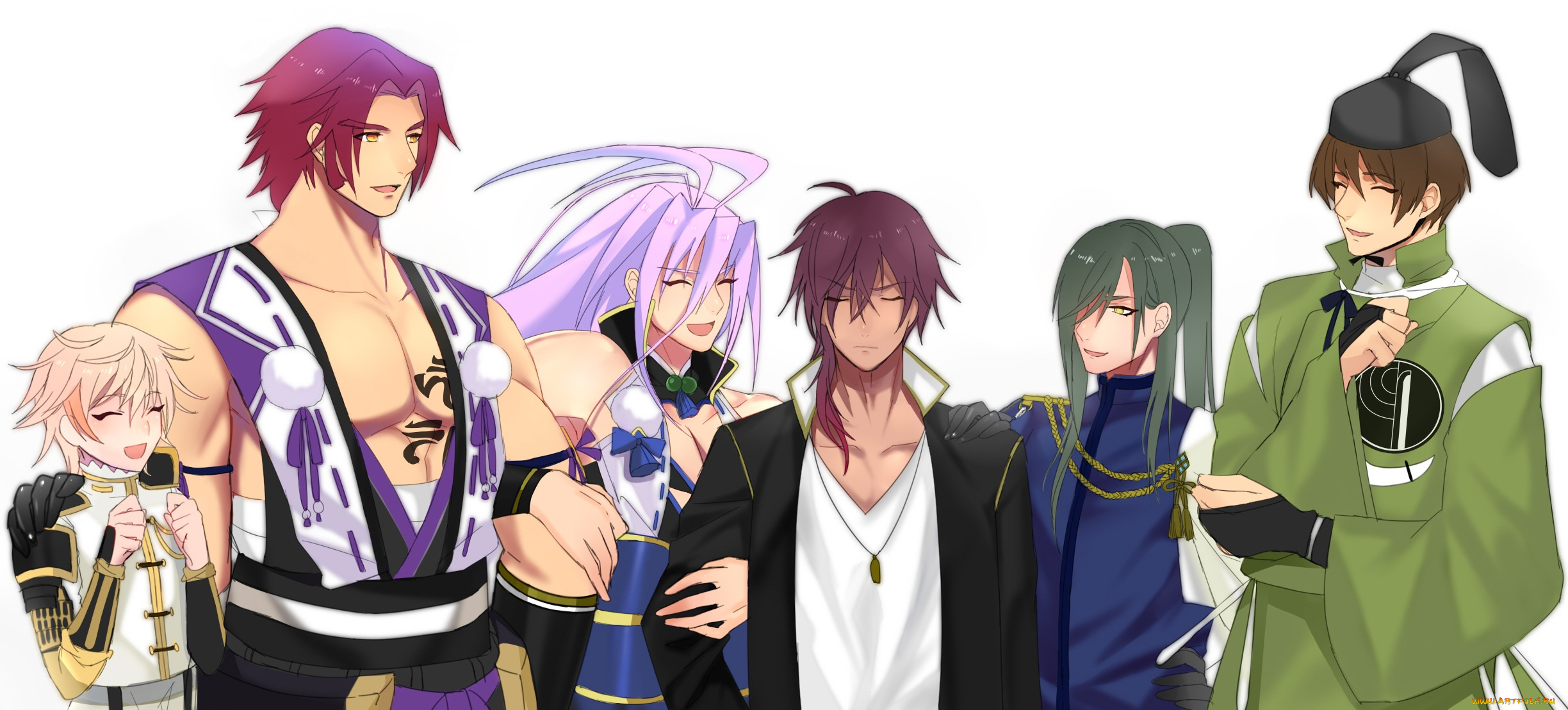 аниме, touken, ranbu, танец, мечей