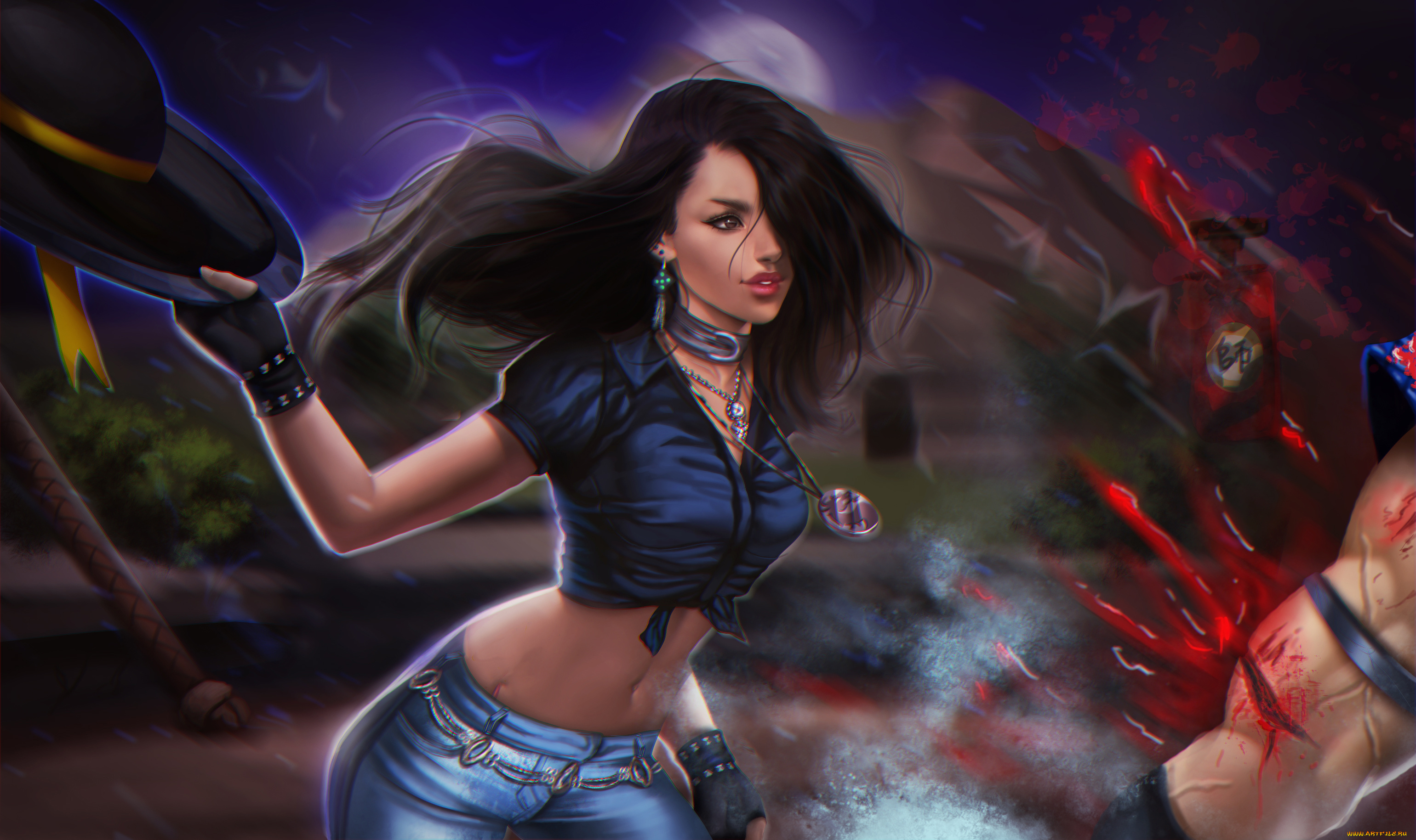 видео, игры, mortal, kombat, девушка, фон, шляпа