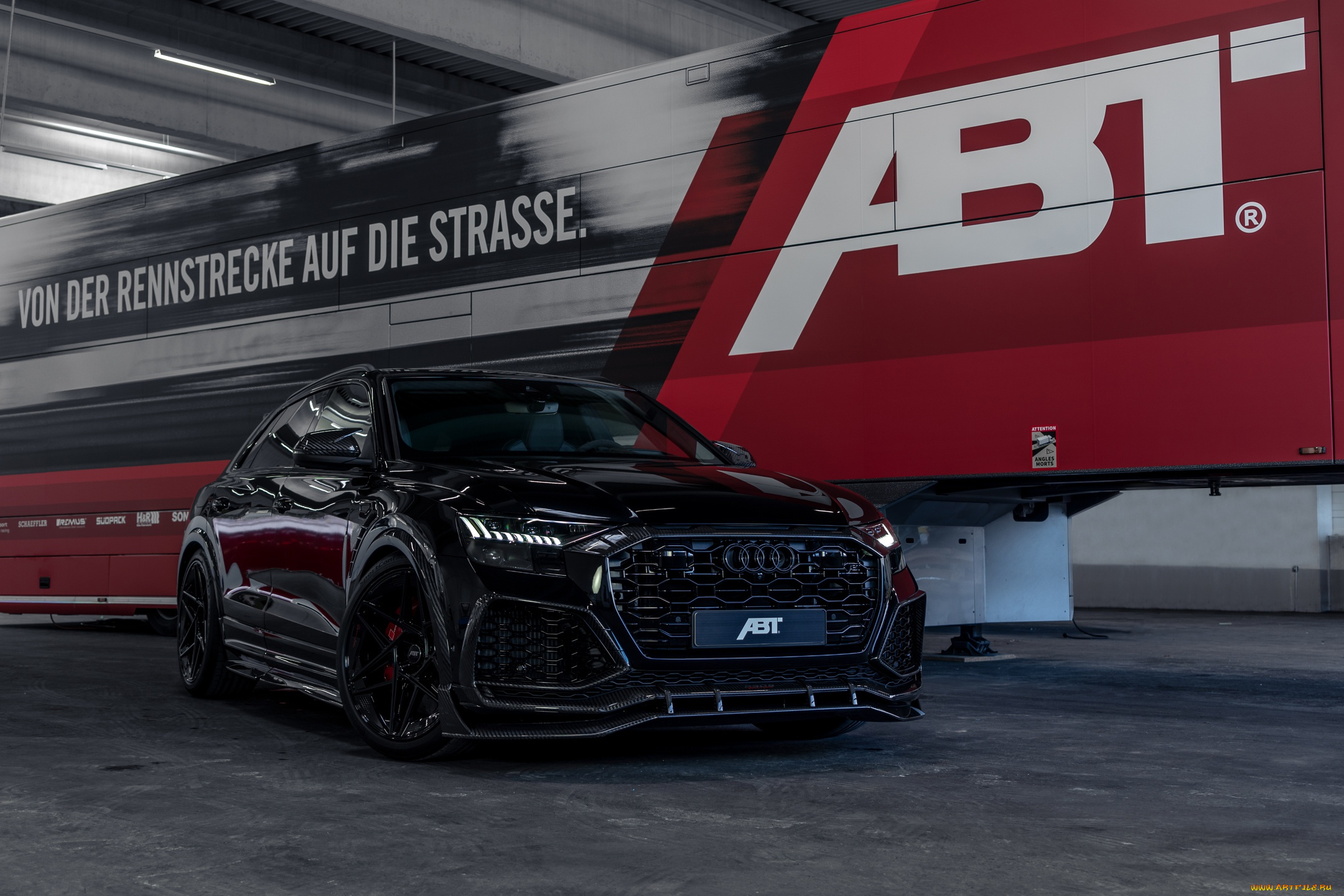 автомобили, audi, light, black, abt, rear, signature, edition, rs, q8, trailer