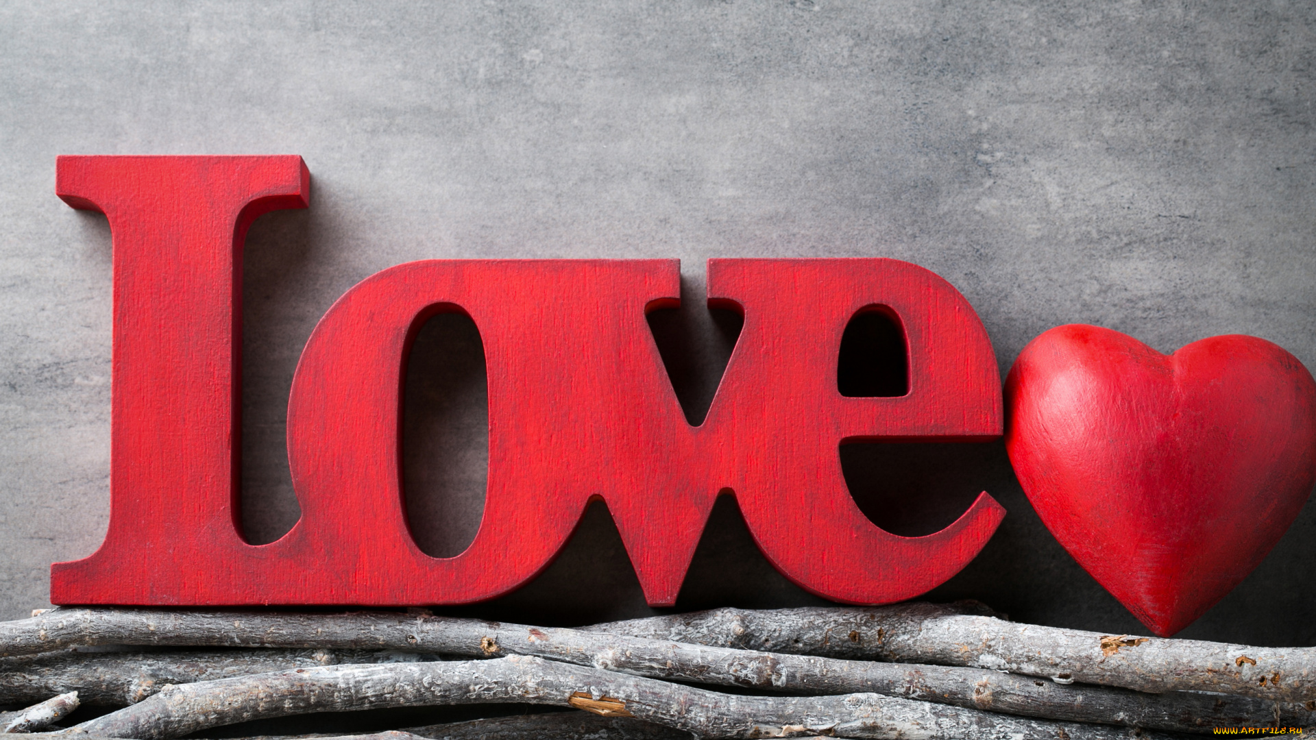 праздничные, день, святого, валентина, , сердечки, , любовь, надпись, сердечко, палки