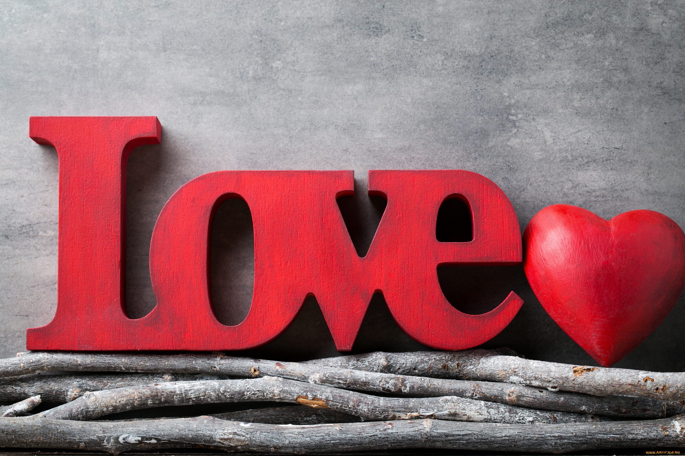 праздничные, день, святого, валентина, , сердечки, , любовь, надпись, сердечко, палки