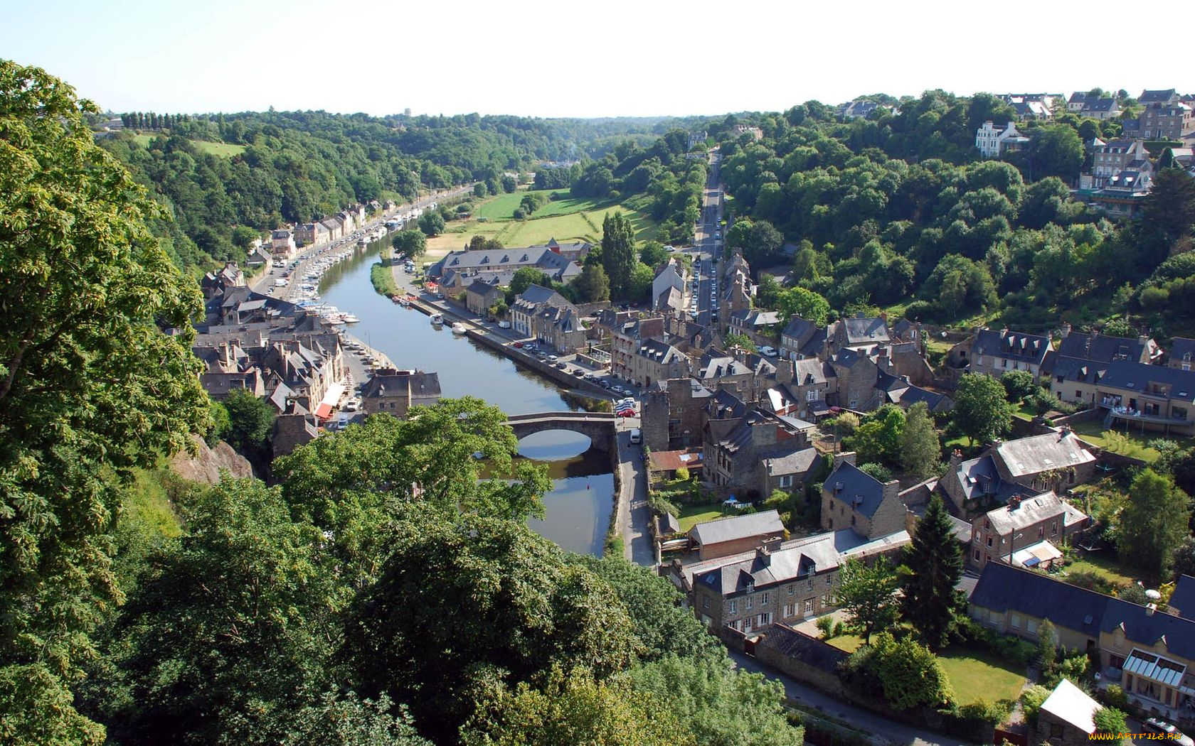 dinan, france, города, пейзажи