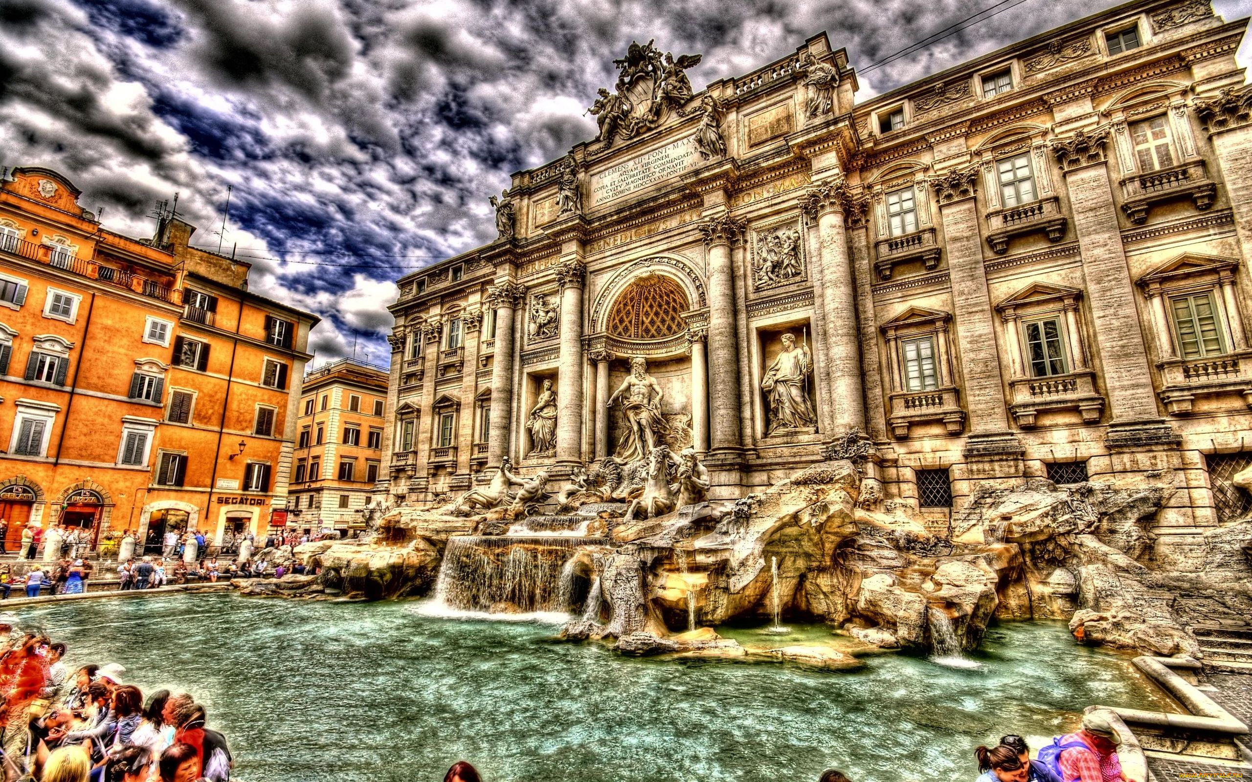 la, fontana, di, trevi, города, рим, ватикан, италия