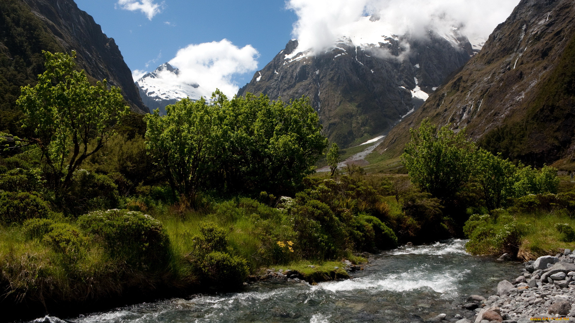 природа, горы, new, zealand