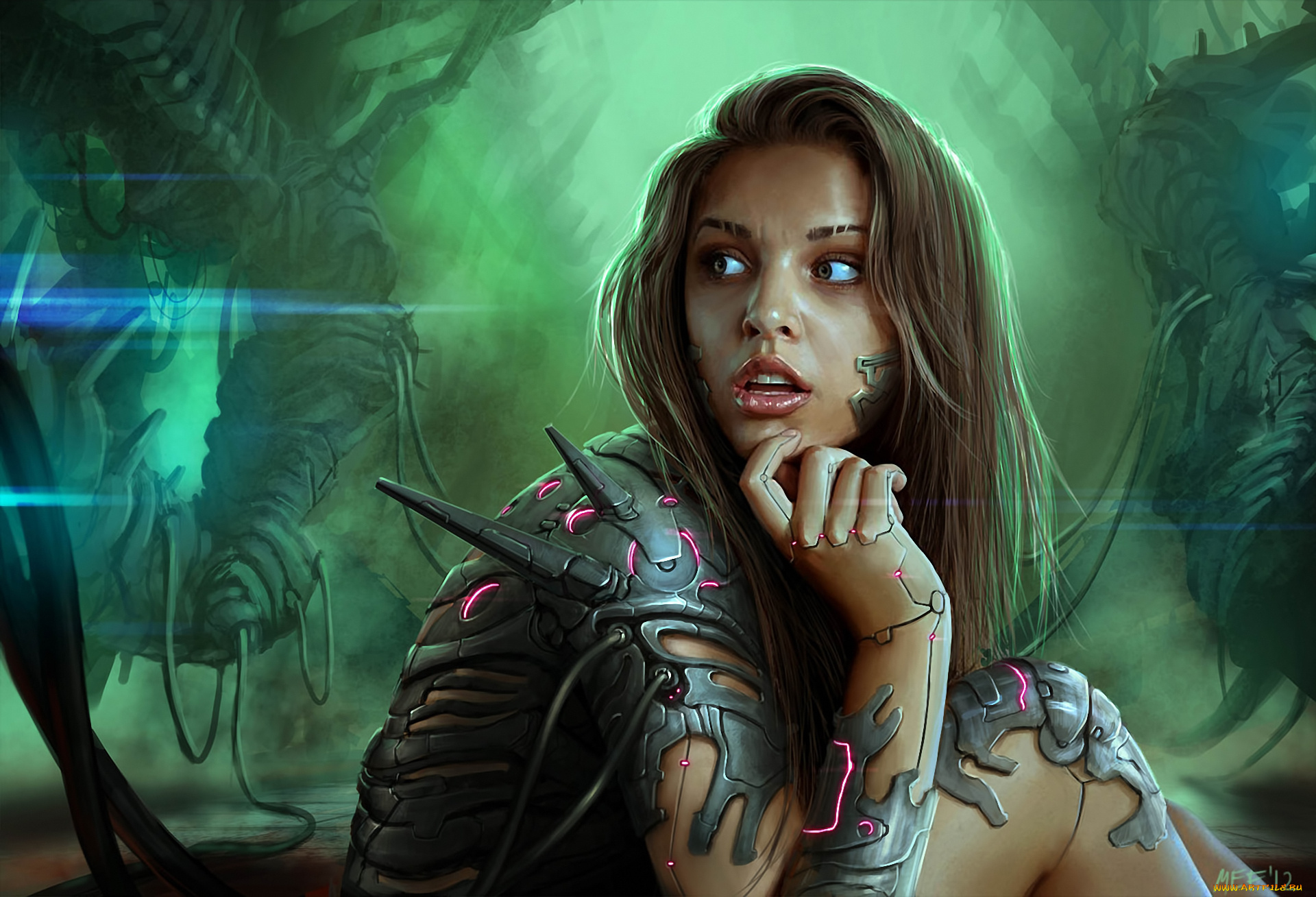 igor, vitkovskiy, фэнтези, роботы, киборги, механизмы, киборг, девушка