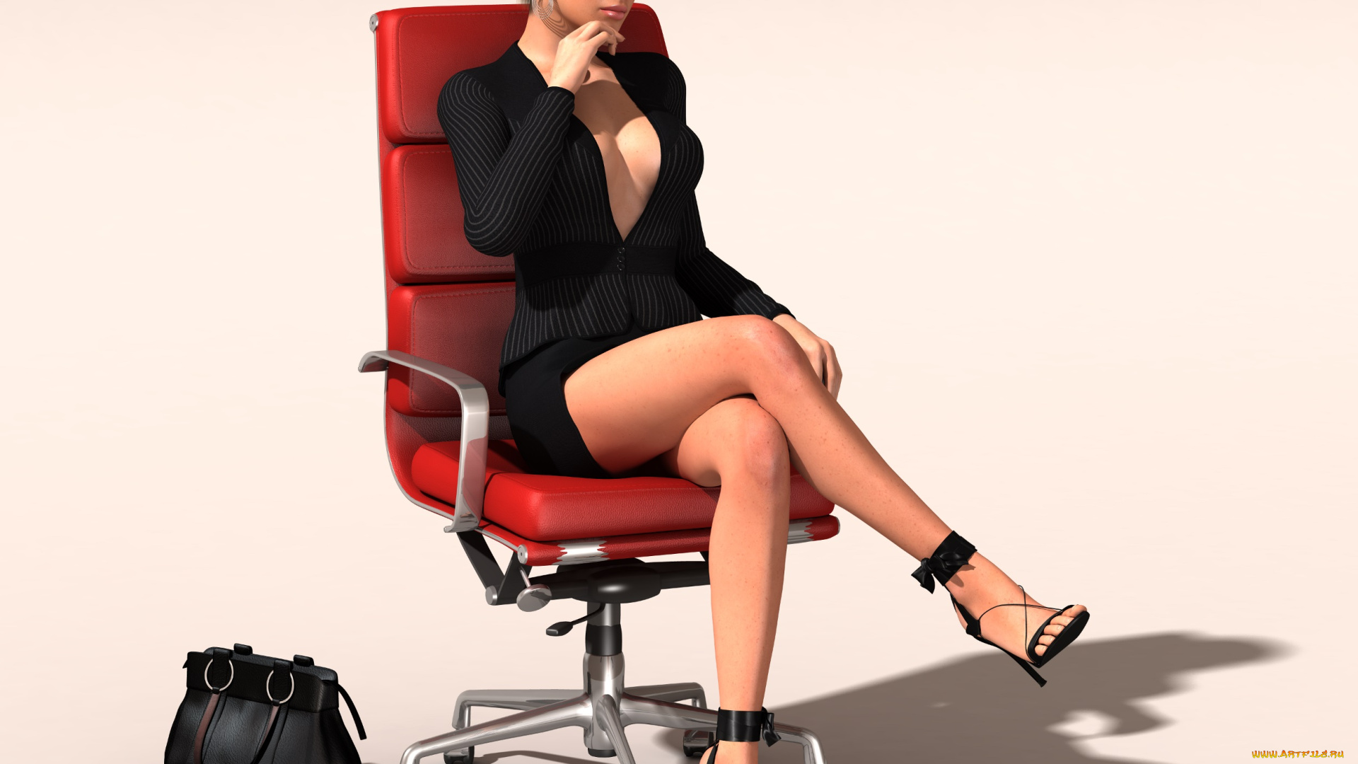 3д, графика, people, люди, девушка, кресло