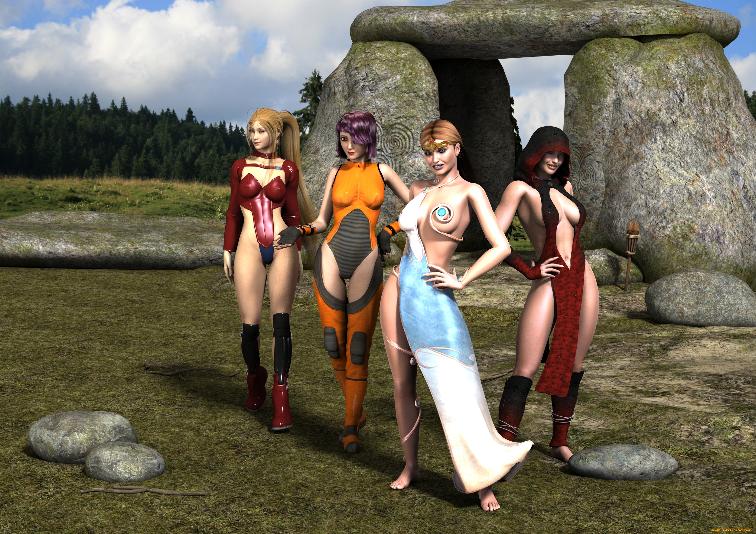 3д, графика, people, люди, девушки