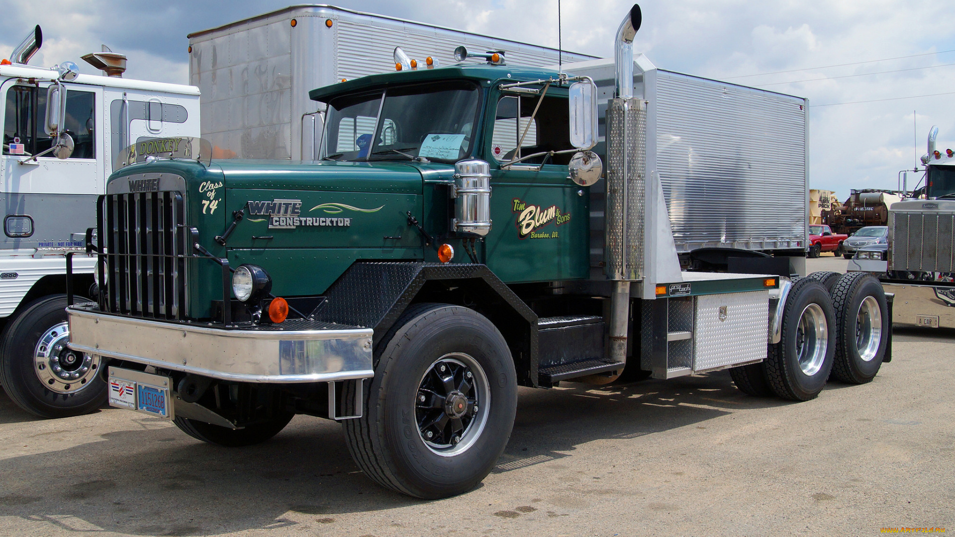 1974, white, construcktor, автомобили, white, тяжёлый, грузовик