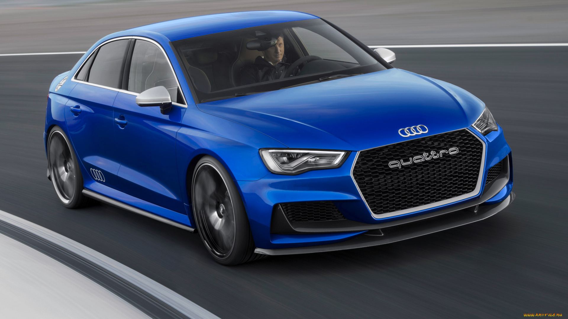 автомобили, audi, concept, quattro, a3, clubsport, синий, 2014, г