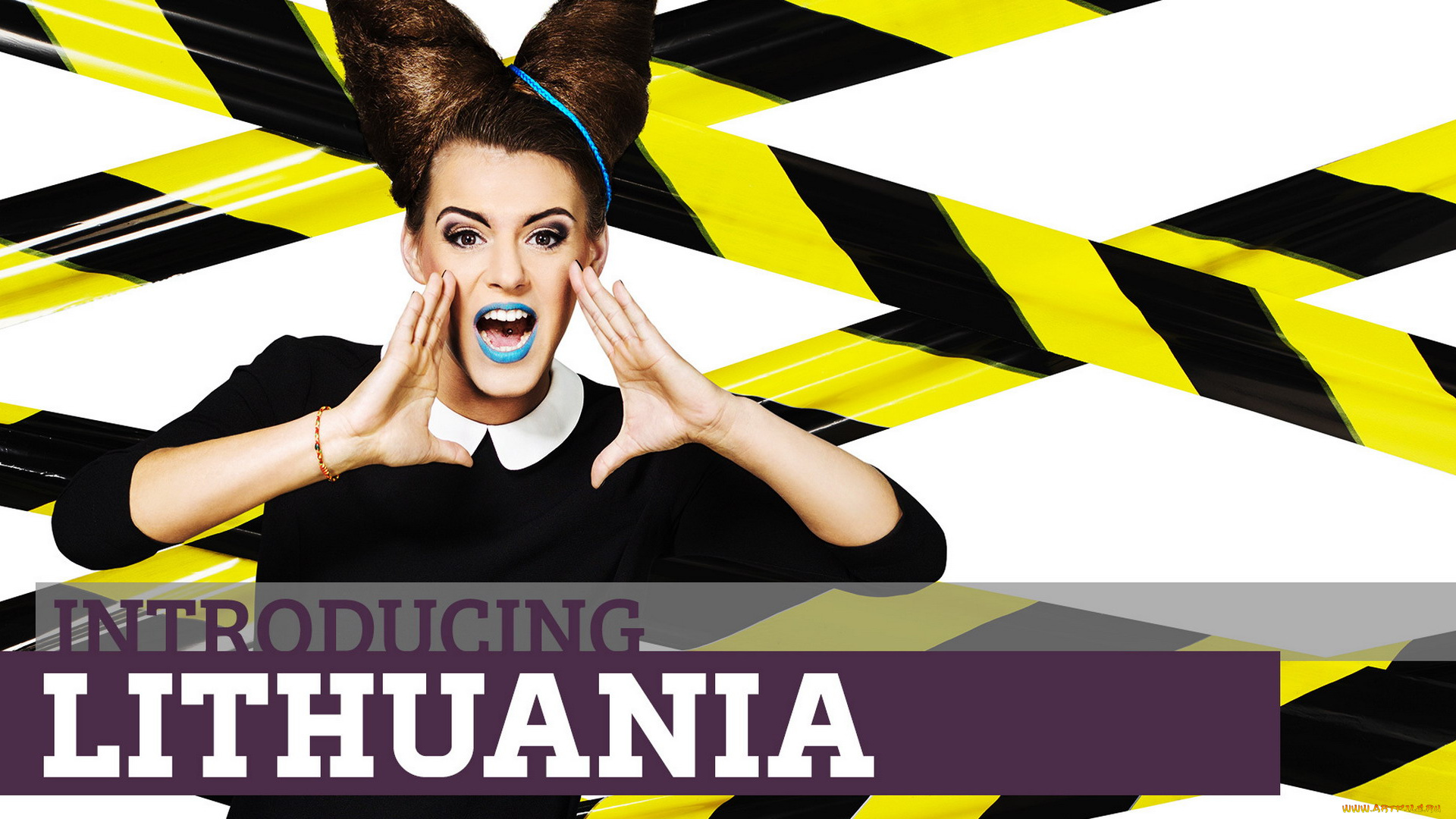 музыка, евровидение, браслет, прическа, vilija, mata, ленты, полосы, певица, крик, lithuania