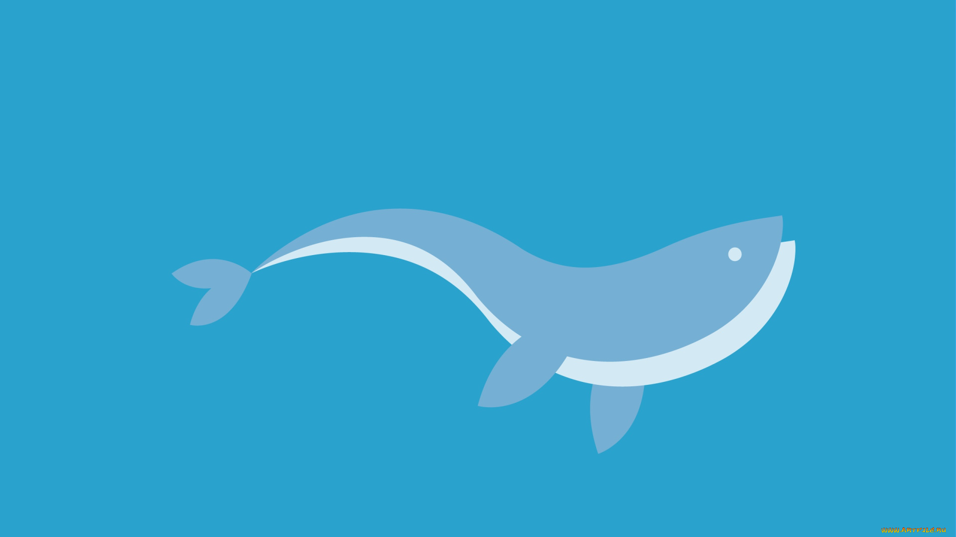 рисованные, минимализм, акула