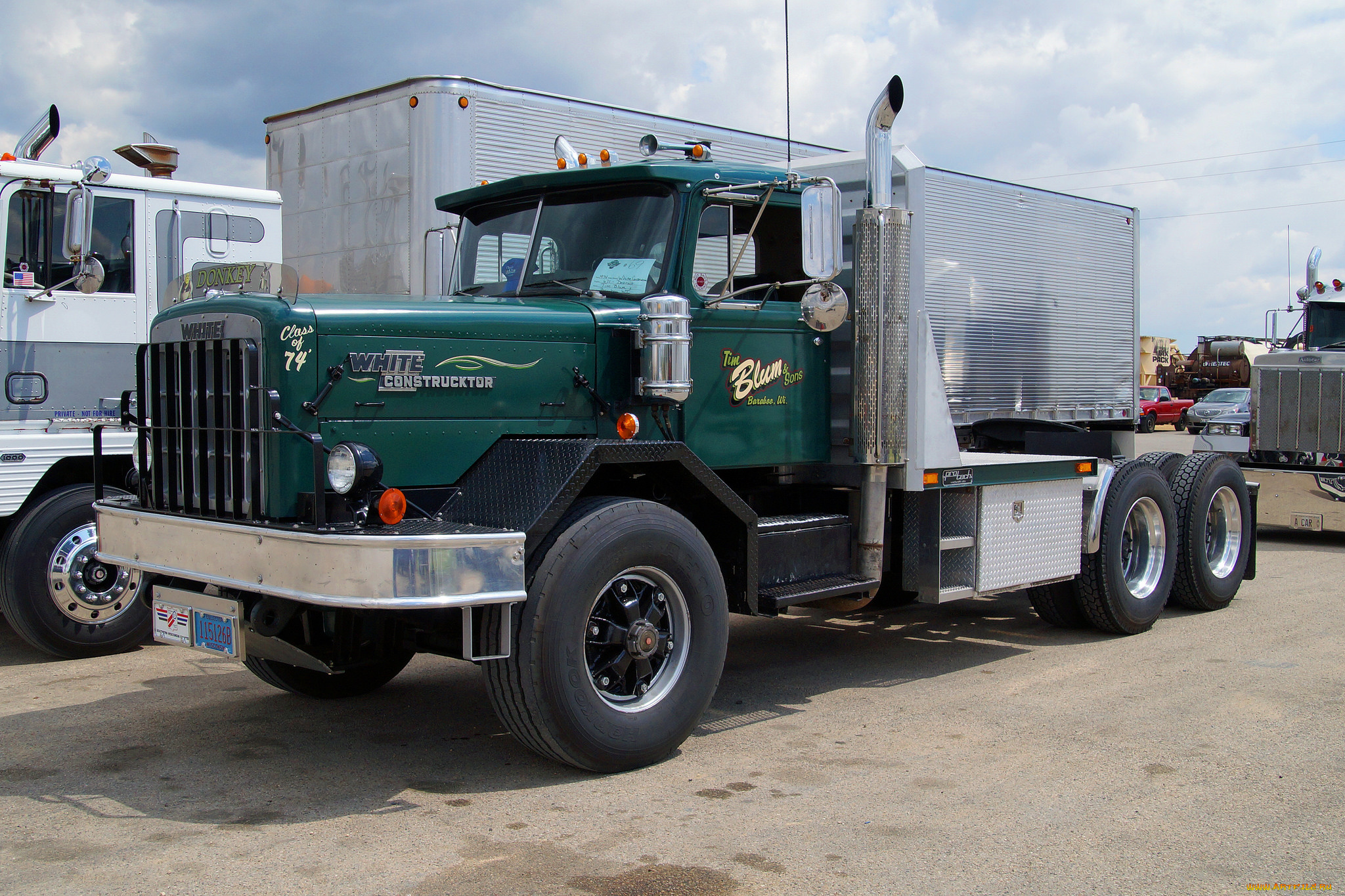 1974, white, construcktor, автомобили, white, тяжёлый, грузовик