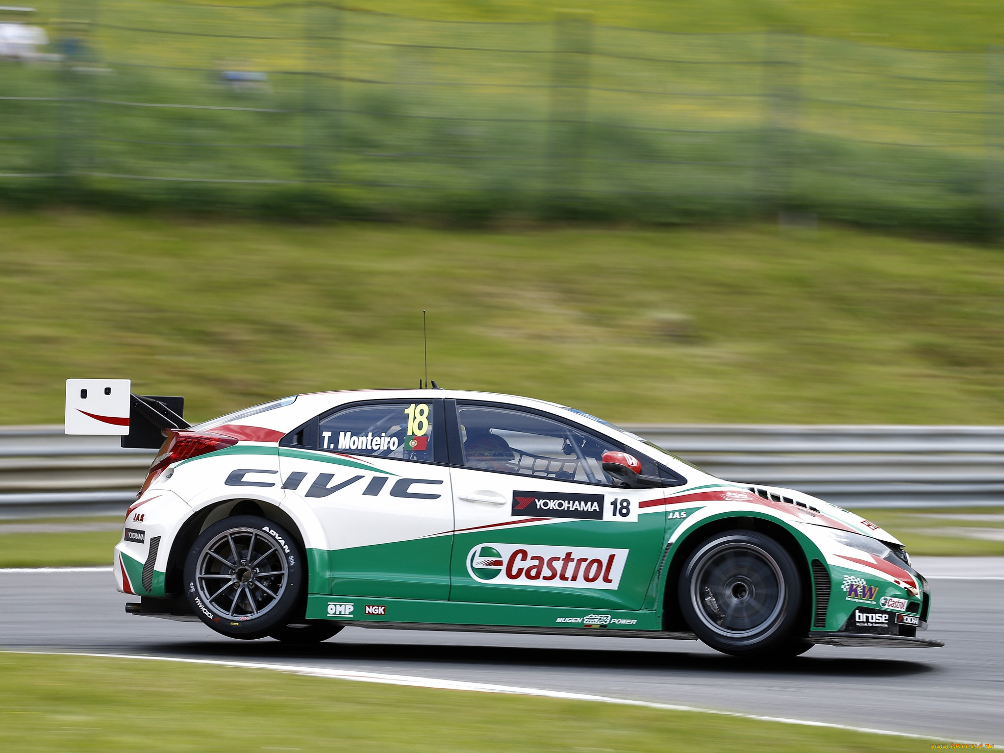 спорт, автоспорт, трасса, гонка, 2014, civic, honda, wtcc