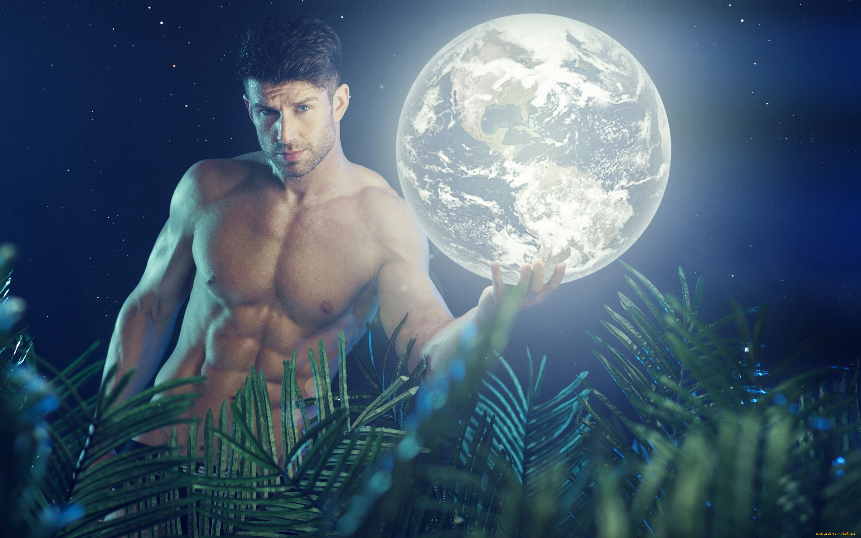 мужчины, -, unsort, earth, night, guy, земля, ночь, парень