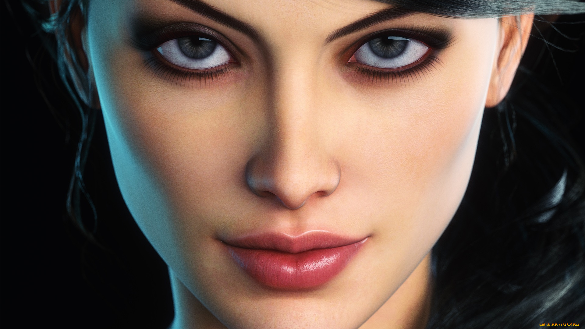 3д, графика, портрет, , portraits, взгляд, девушка