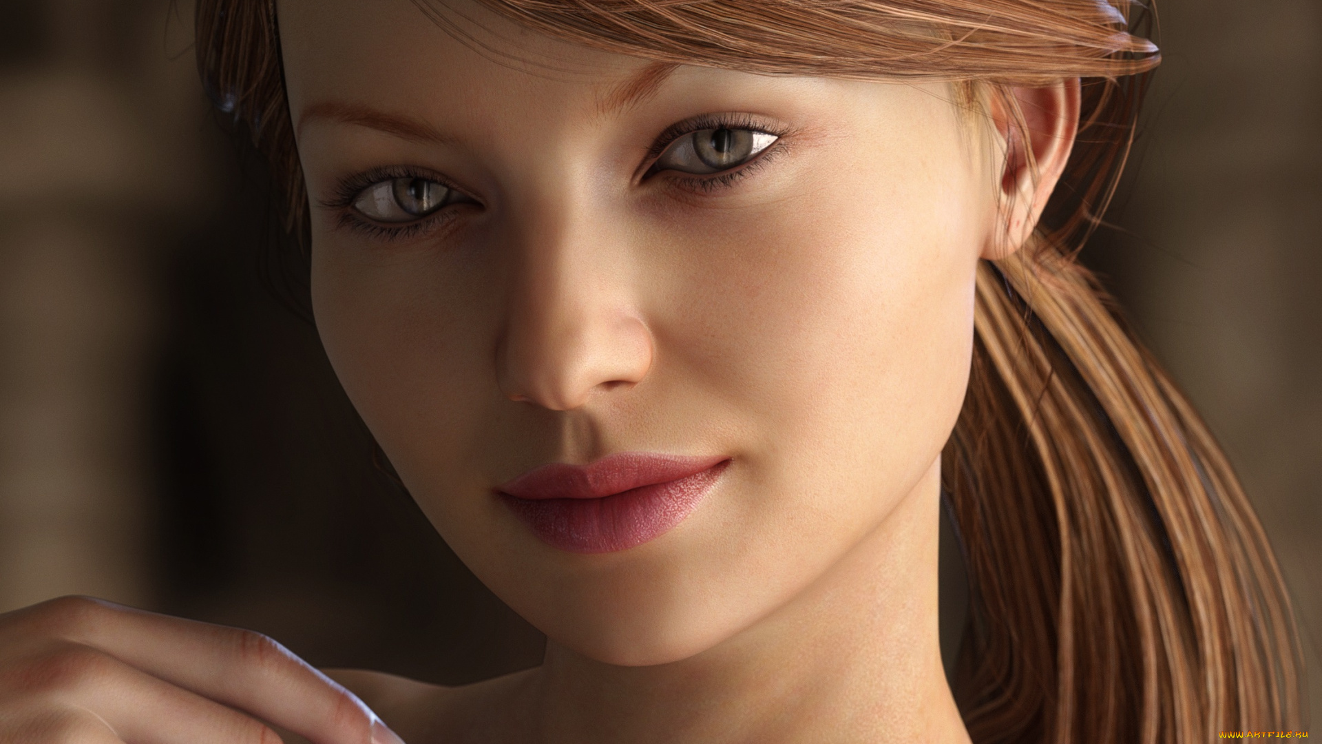 3д, графика, портрет, , portraits, взгляд, девушка