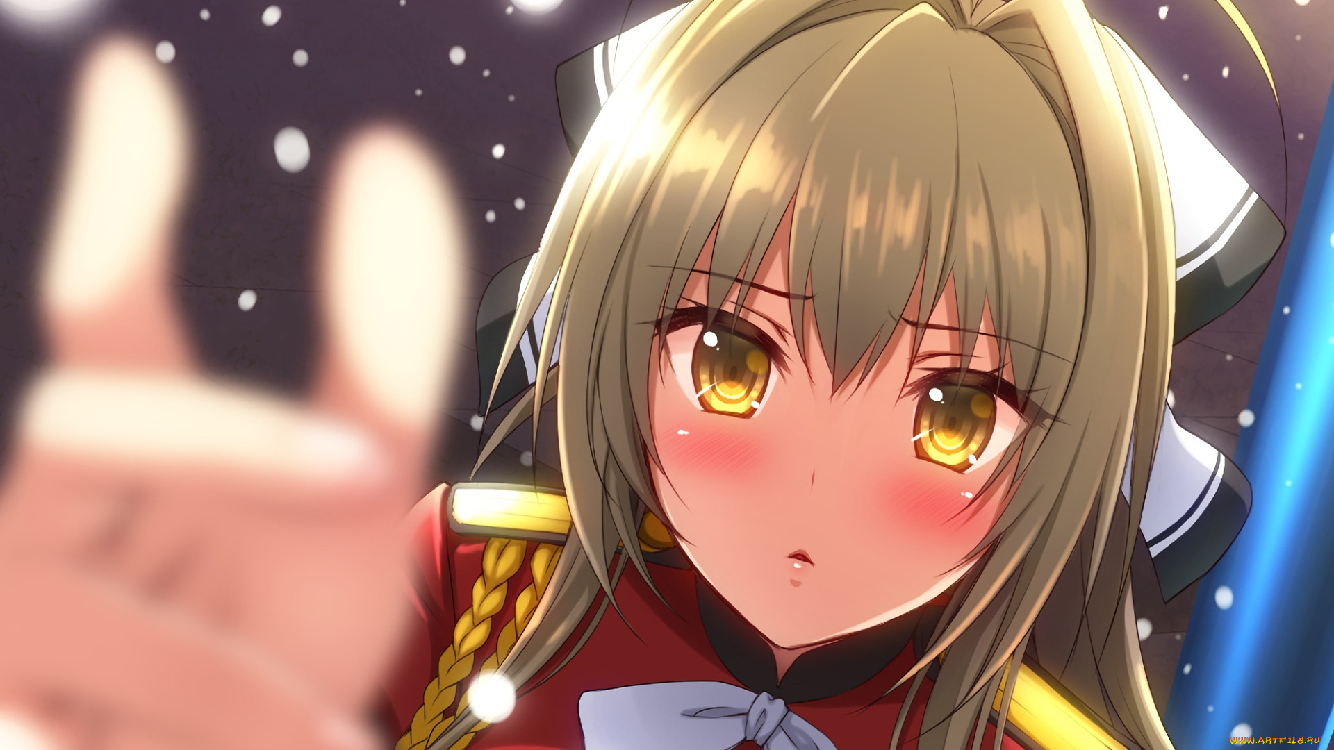 аниме, amagi, brilliant, park, фон, взгляд, девушка