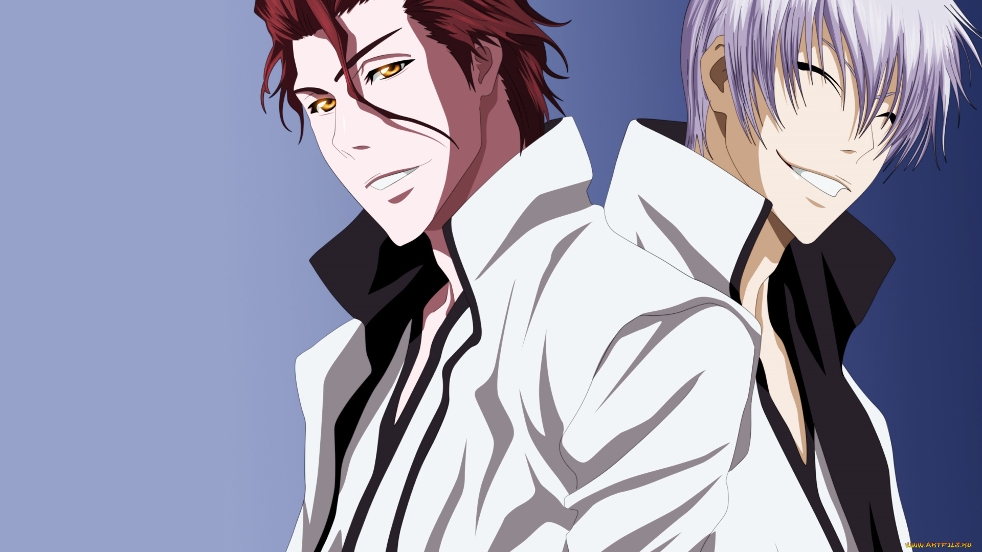 аниме, bleach, айзен, гин