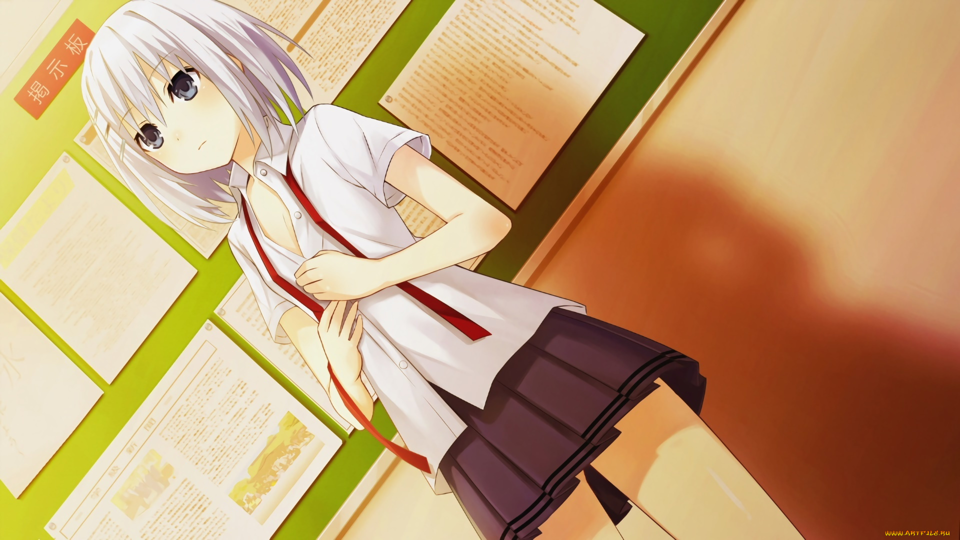 аниме, date, a, live, фон, взгляд, девушка