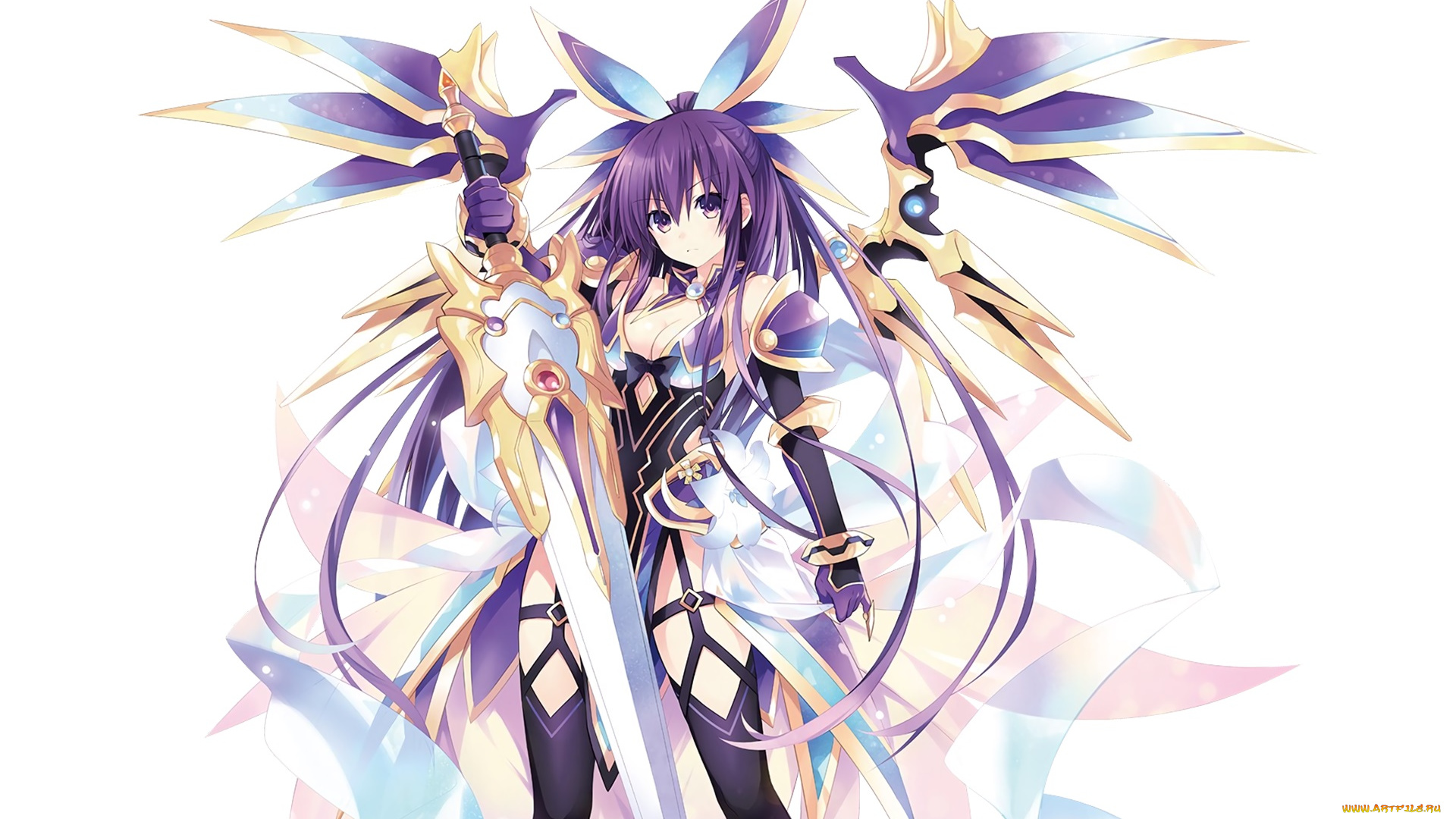 аниме, date, a, live, фон, взгляд, девушка